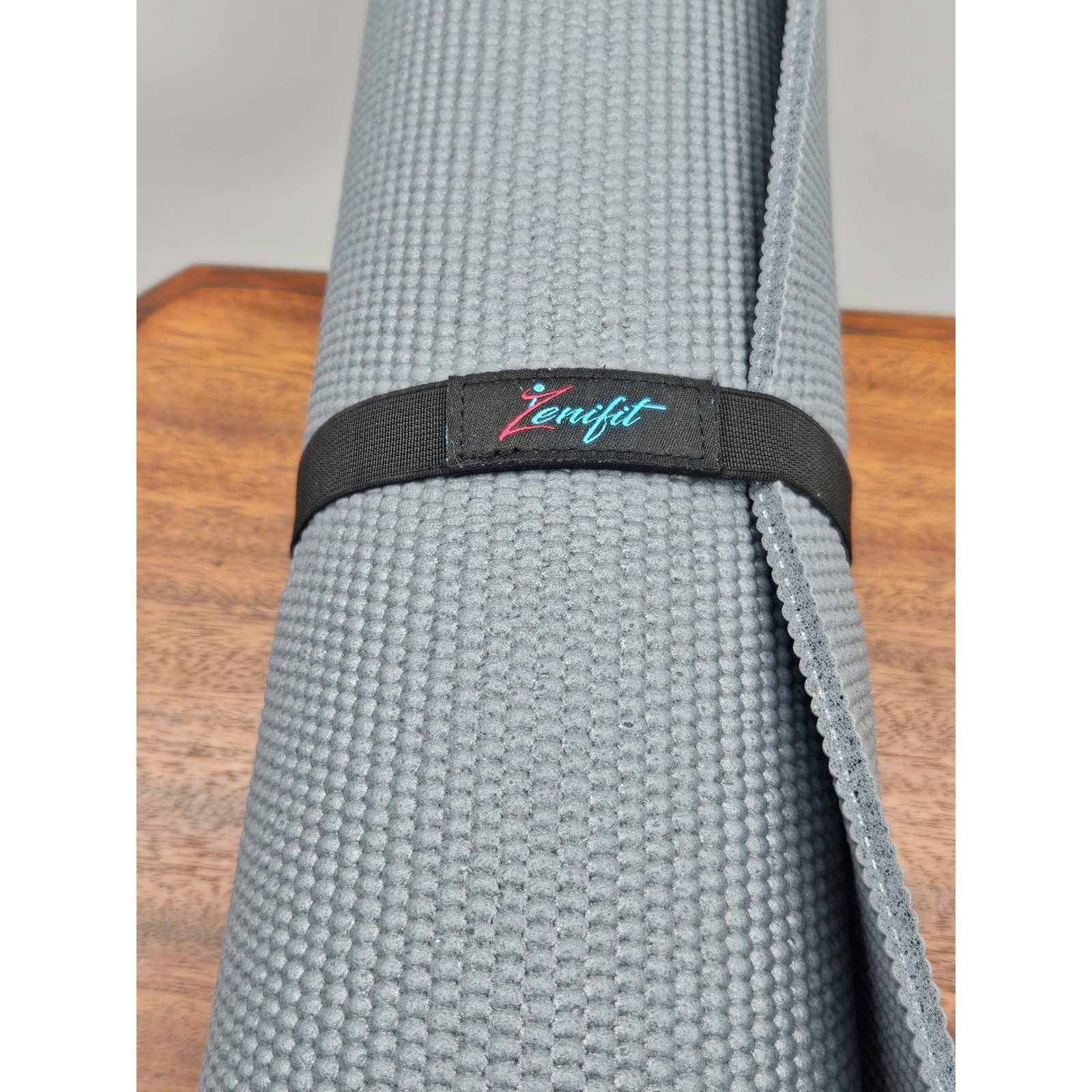 Gaiam Yoga Mat 6mm Grey Light Blue Floral Premium Print Exericise Mat 68×24
