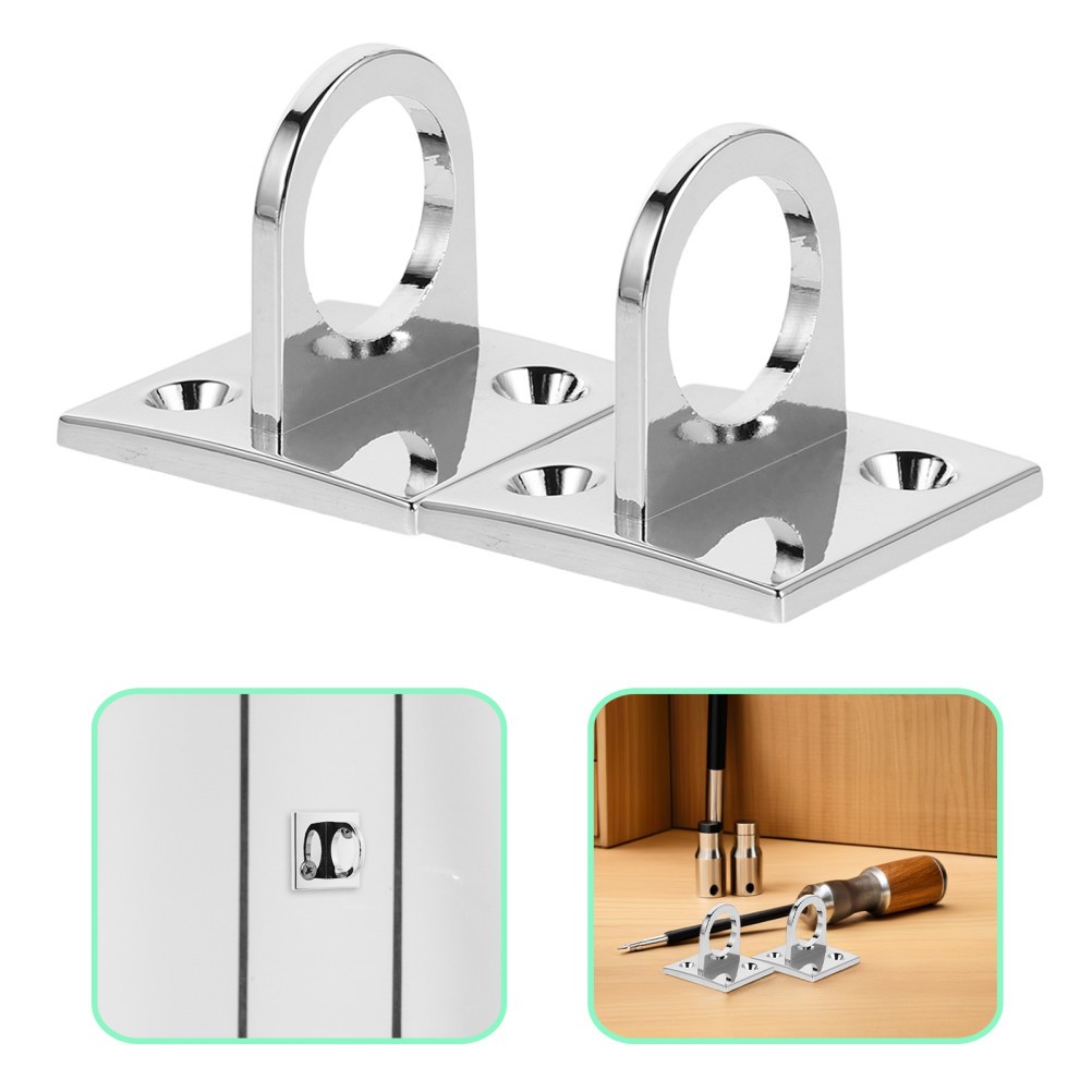 2 Pcs Barrier Rope Hanging Accessories Wall Mount Hardware Eye Ceiling Hook