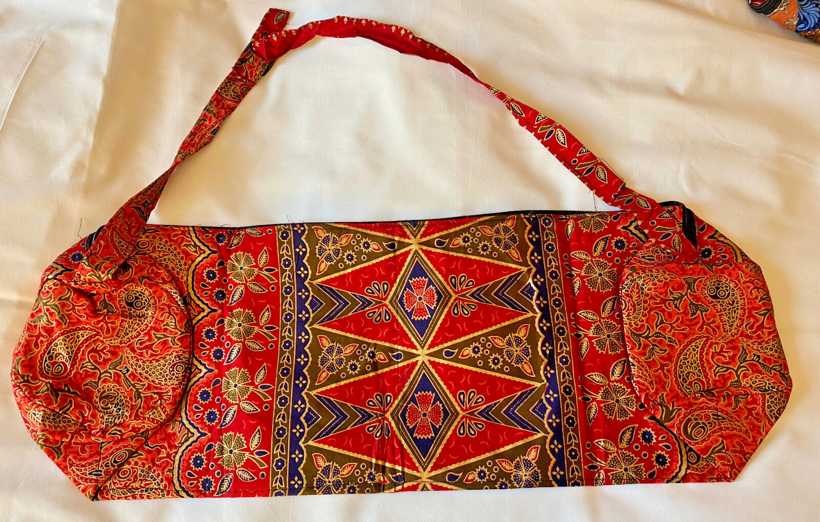 Red Yoga Mat Carrier Beach Bag Gym Sport Bags Shoulder Strap Bali Indonesia New