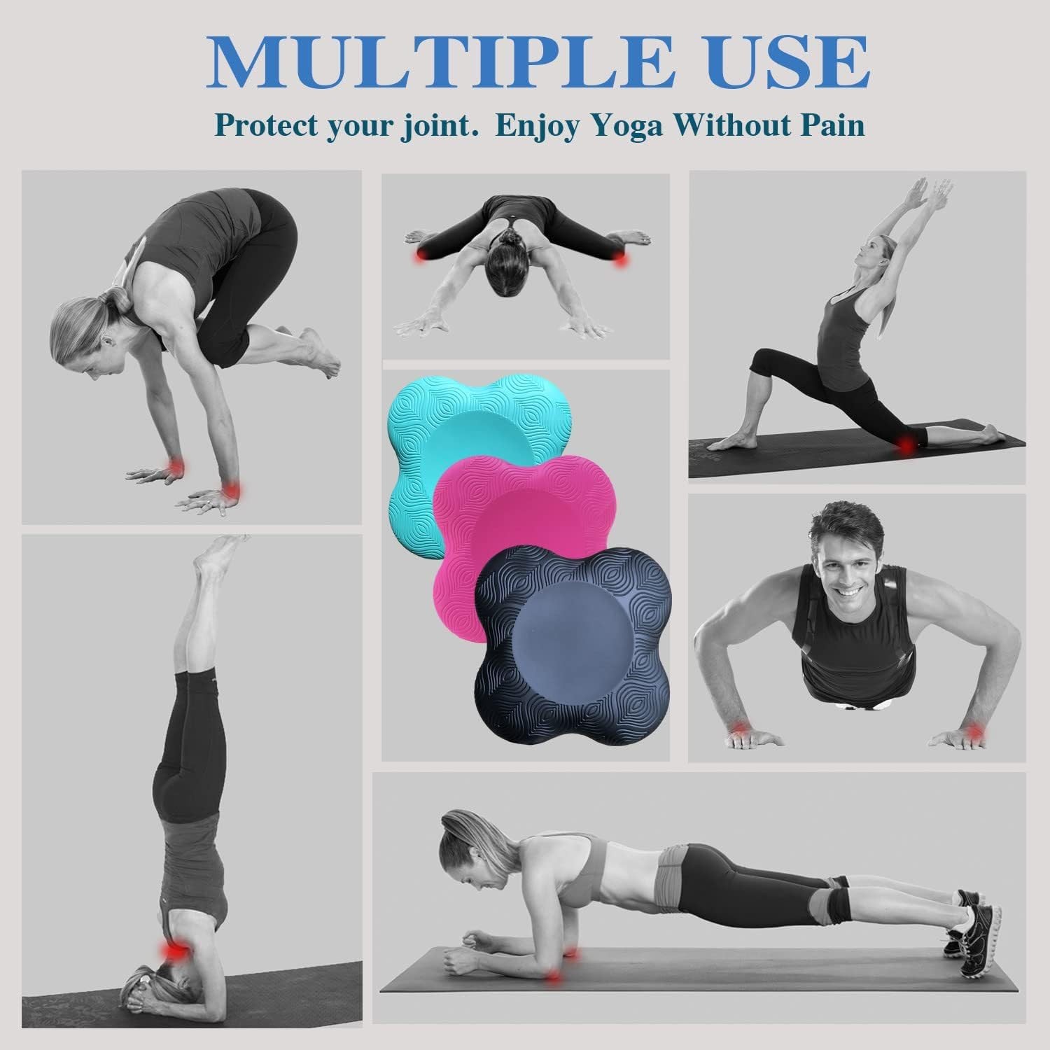 2 Pack Yoga Knee Guards Male Female Props Accessories Fitness Pilates Pads