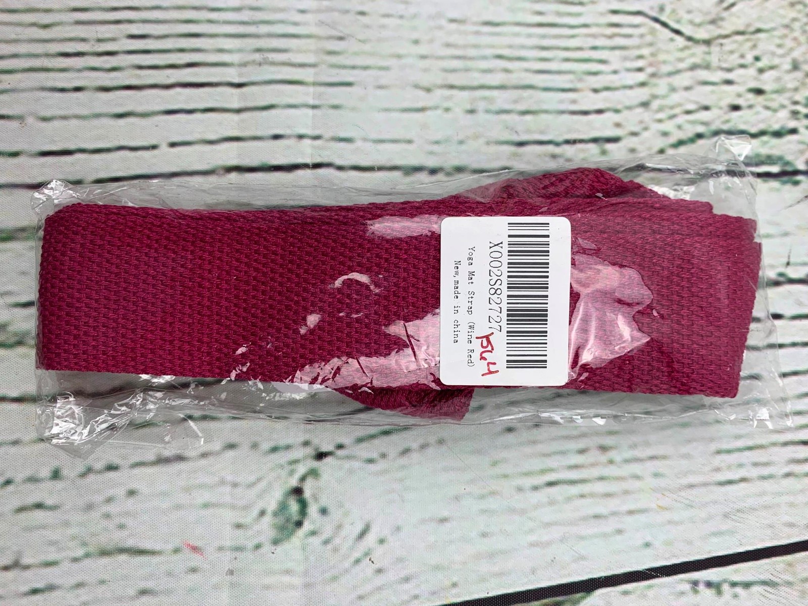 Yoga Mat Strap Adjustable Durable Yoga Mat Carrier Stretching Strap Wine Red