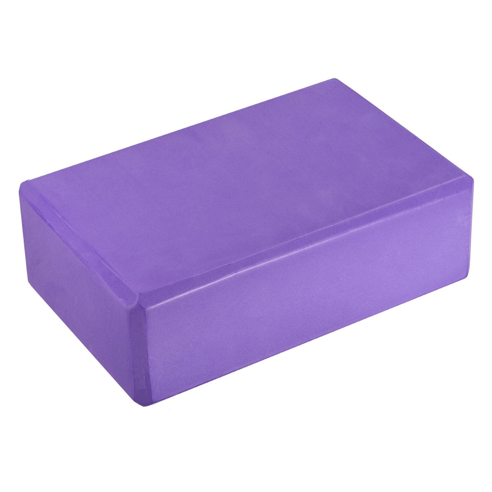 Yoga Block 9x6x3&Prime; Light Weight EVA Foam for Beginners Yogis Pilates Purple