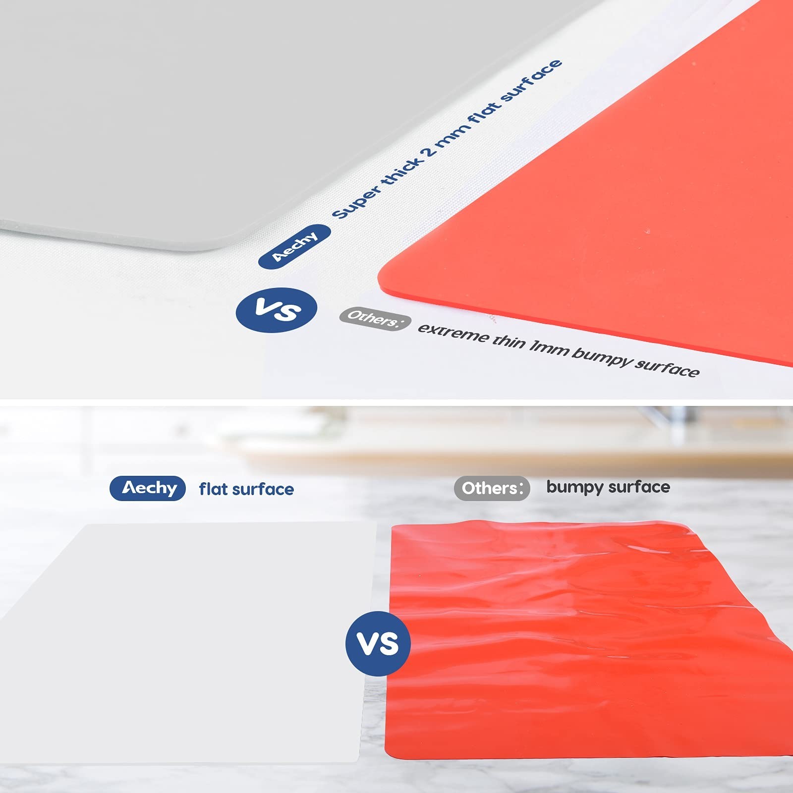 AECHY Extra Large Silicone Mat 35.3&Prime;x23.5&Prime;x0.08&Prime;, Multipurpose Silicone Mat T…