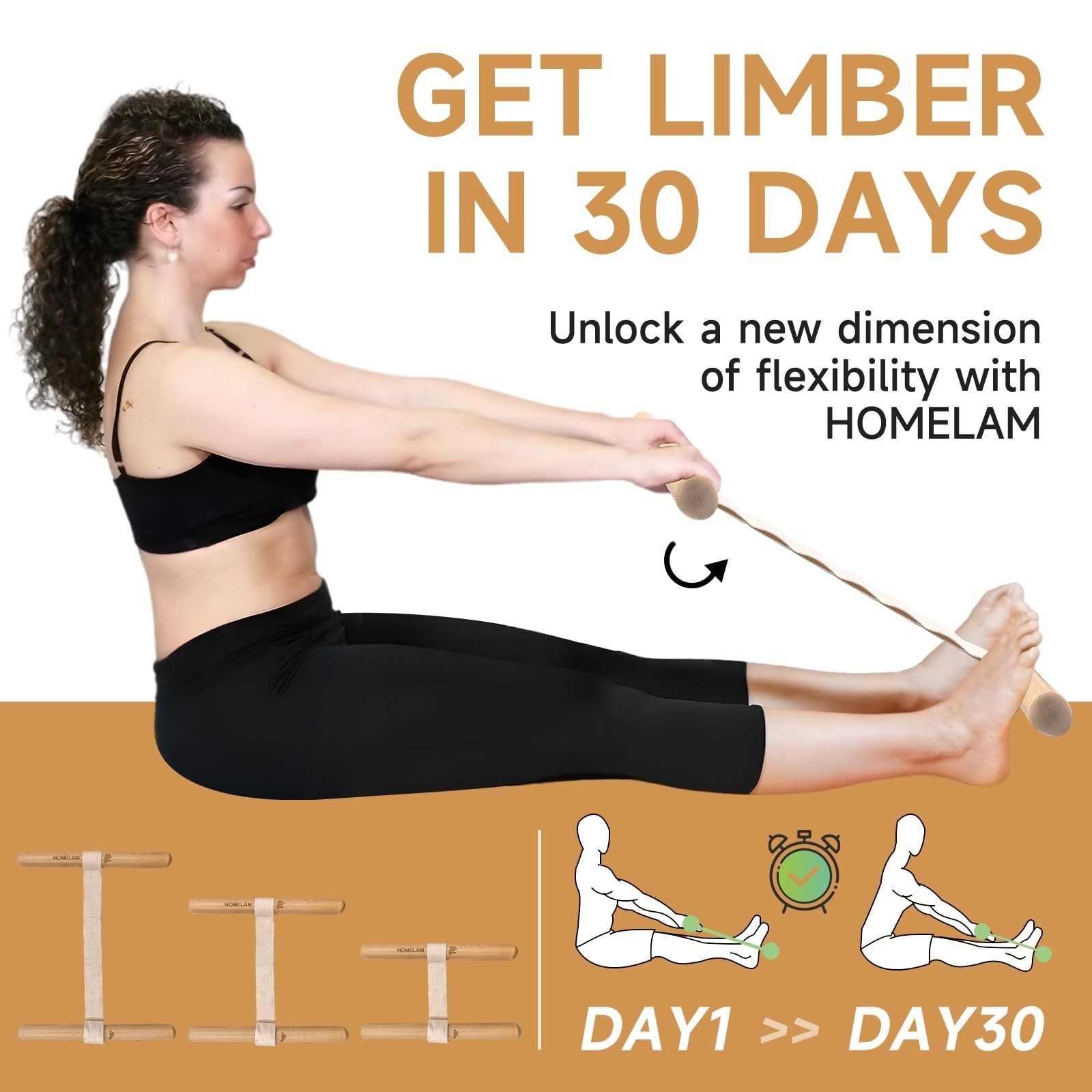 Innovative Muscle Stretching Device, Adjustable Length Hamstring Stretcher Re…