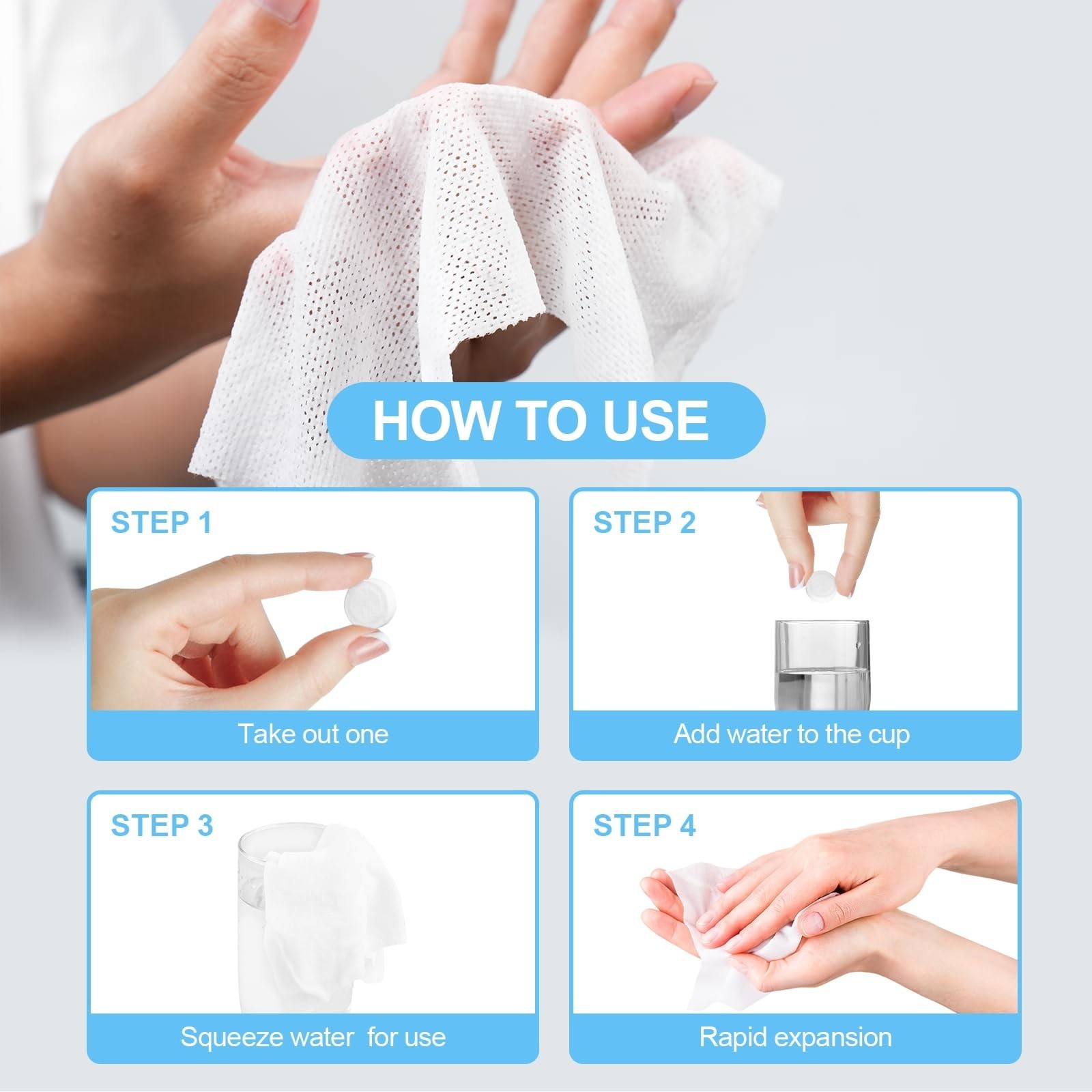 200 PCS Compressed Towel, Disposable Thicker Portable Towels, Camping Wet Com…