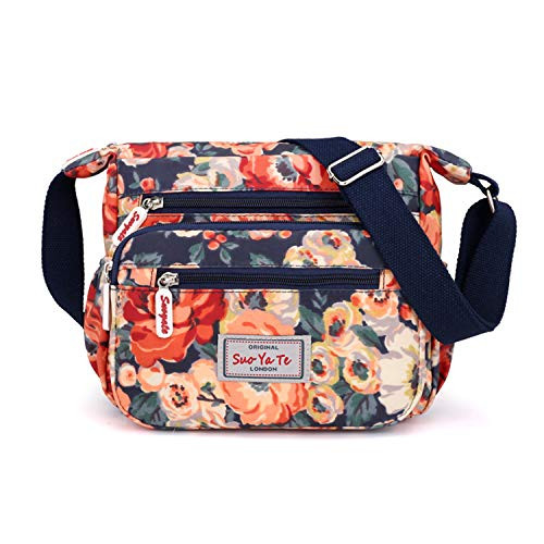 Casual Nylon Floral Shoulder Bag For Women Crossbody Bag Messenger Bags Flower