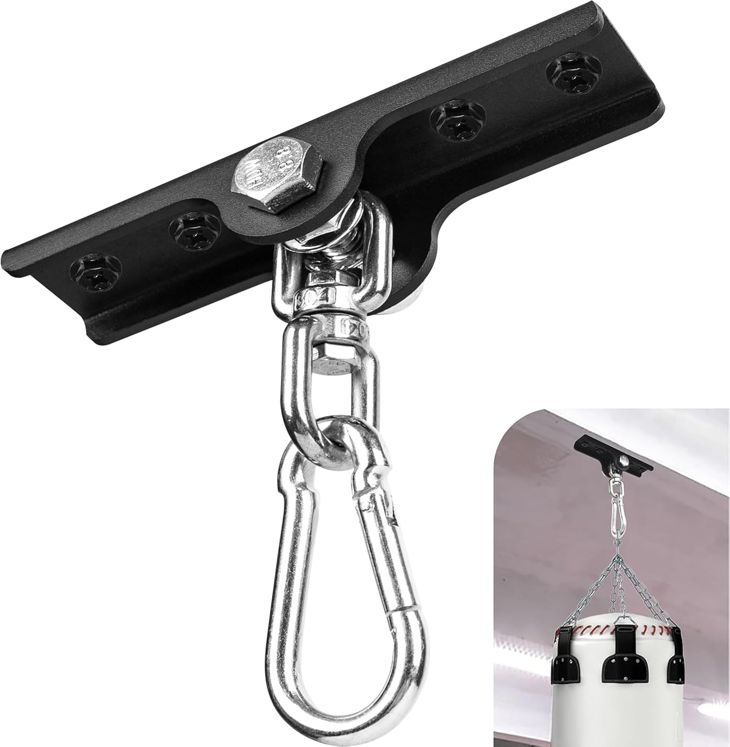 Heavy Bag Hanger – Heavy Duty Punching Bag Mount Hanger Bracket,360° Rotation