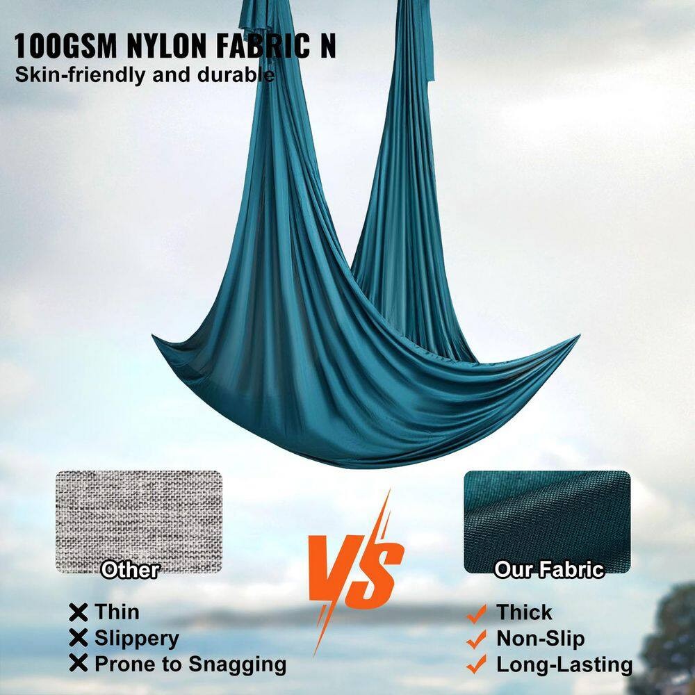 Aerial Silk & Yoga Swing, 11 Yards, Aerial Yoga Hammock Kit with 100Gsm Nylon Fa