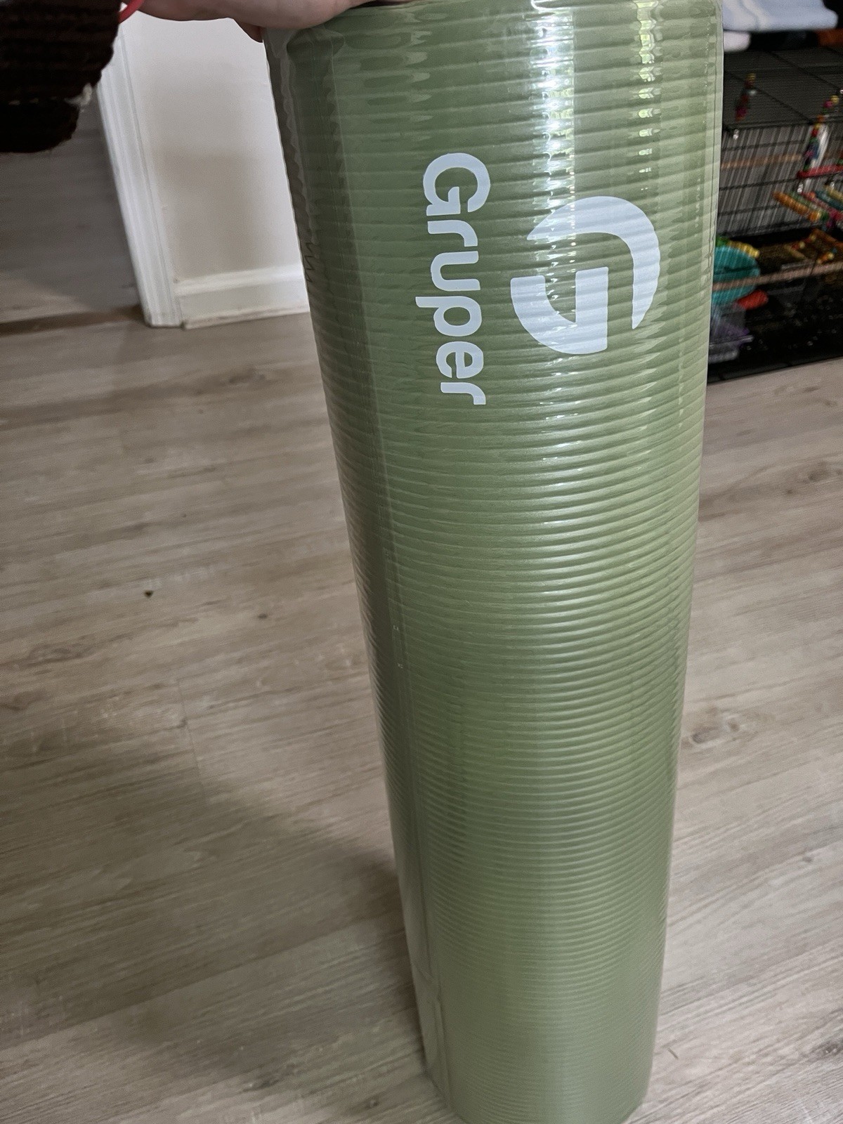Gruper Green Foam Non-Slip Yoga Mat 71-75 in Rectangle for Yoga Training