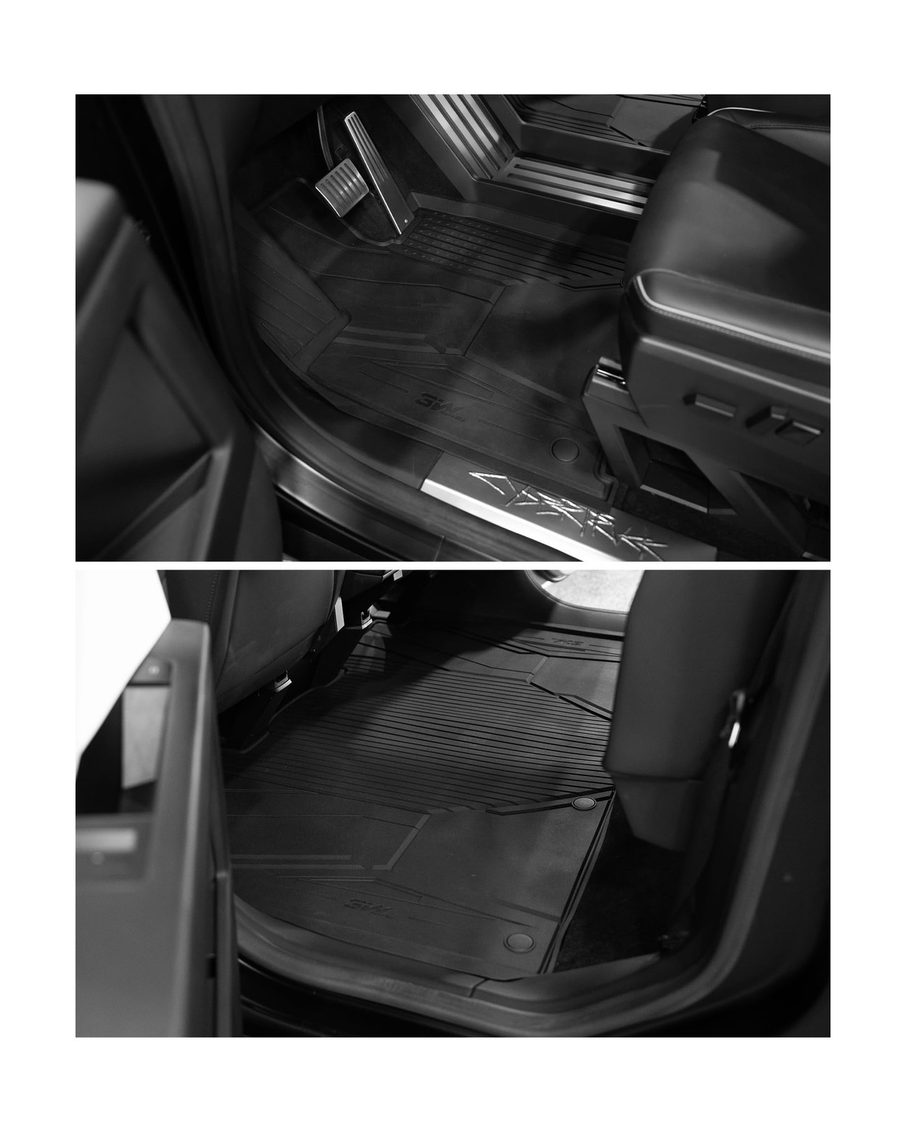 Floor Mats For Tesla Cybertruck 23-26, TPE All-Weather Black