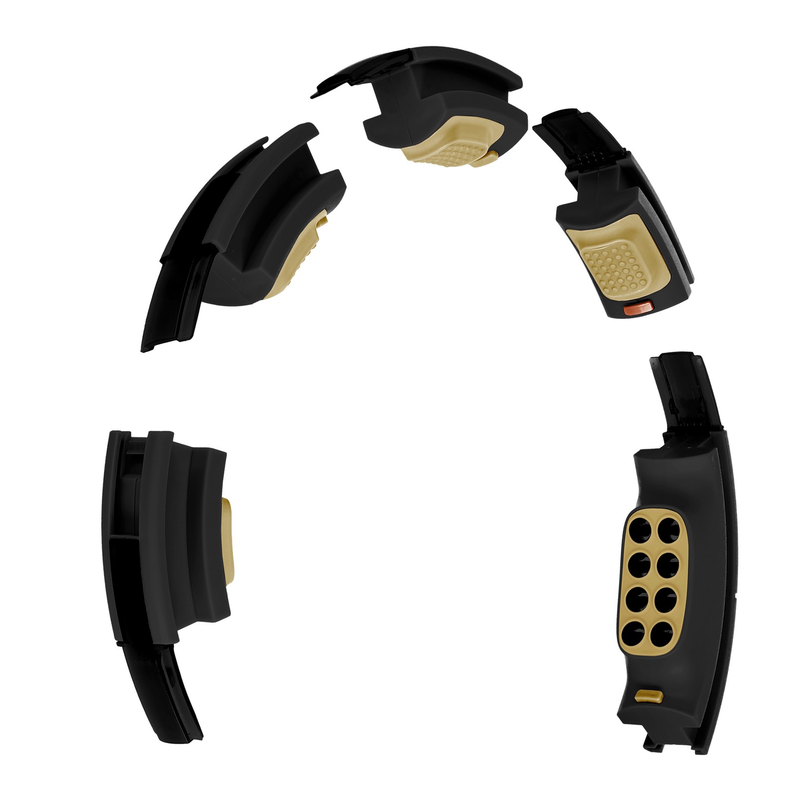 5908261681622 HHM13 NEW HULA HOP BLACK/GOLD Z MAGNESAMI I OBCIĄŻNIKIEM + LICZNIK