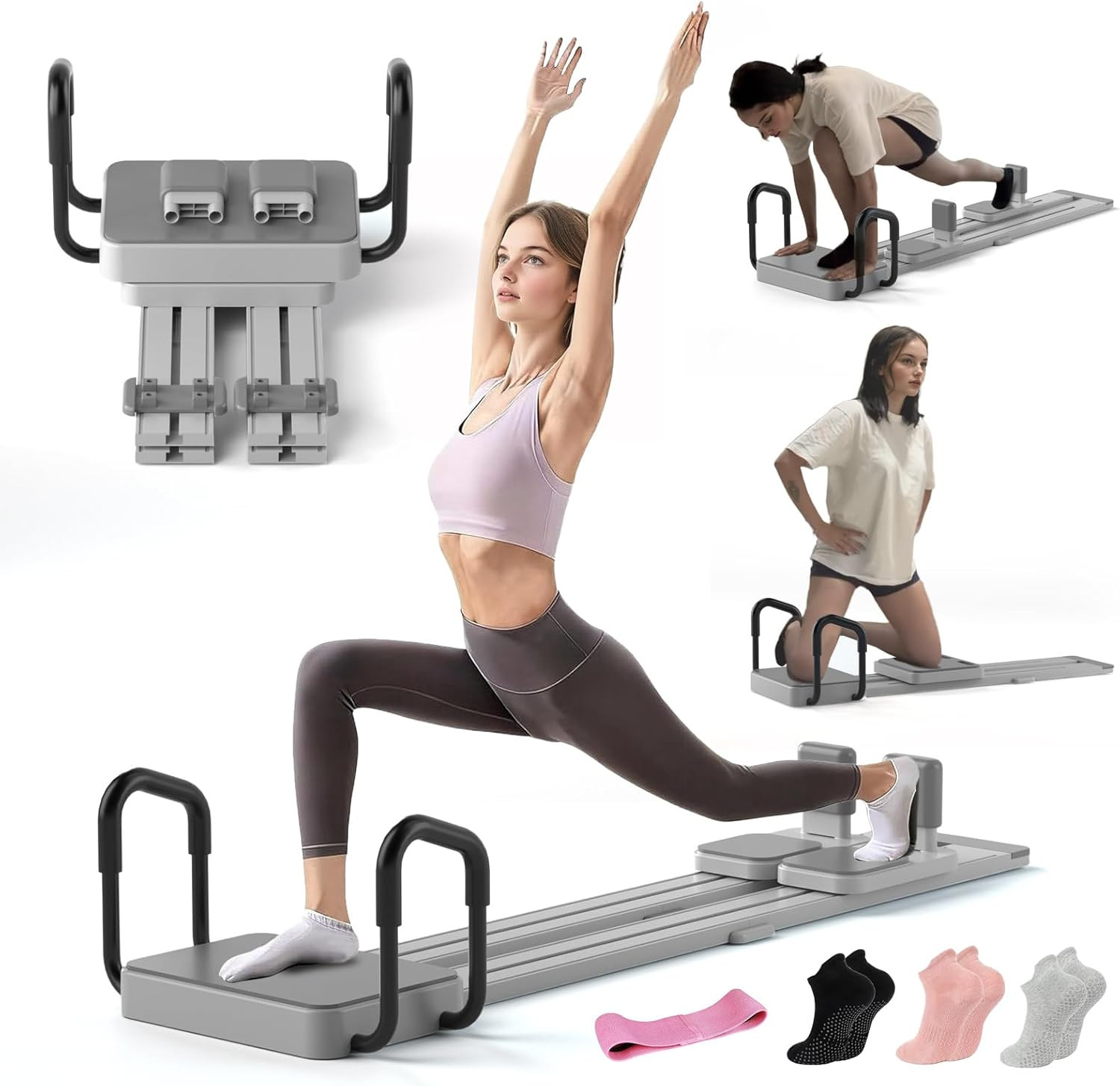 Pilates Reformer Board with 66.9 » Extended Track, Portable Pilates Reformer Mac
