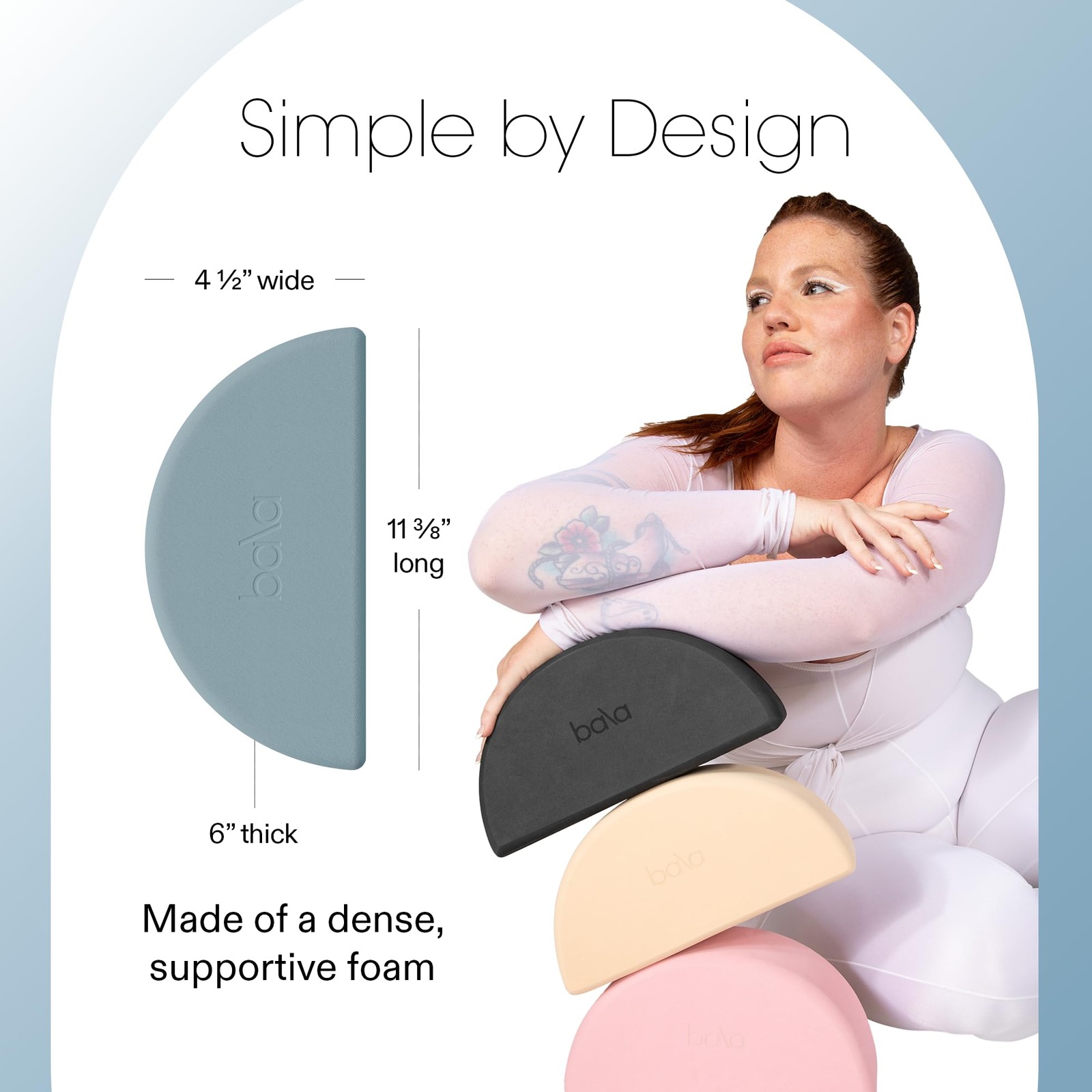 Balance Blocks 2 Pack, Yoga Blocks for Working Out, (Sea) – Semi-Circular Yog…
