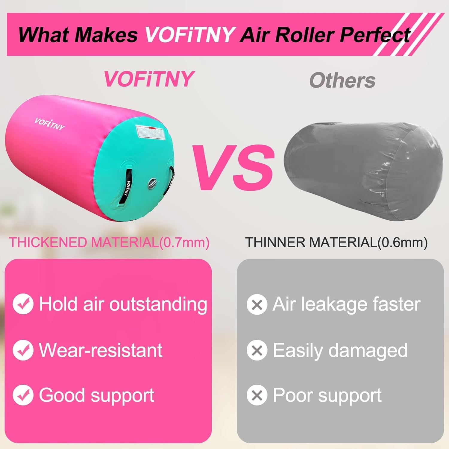 Gymnastics Tumbling Equipment Air Barrel Inflatable Octagon Tumbler Roller