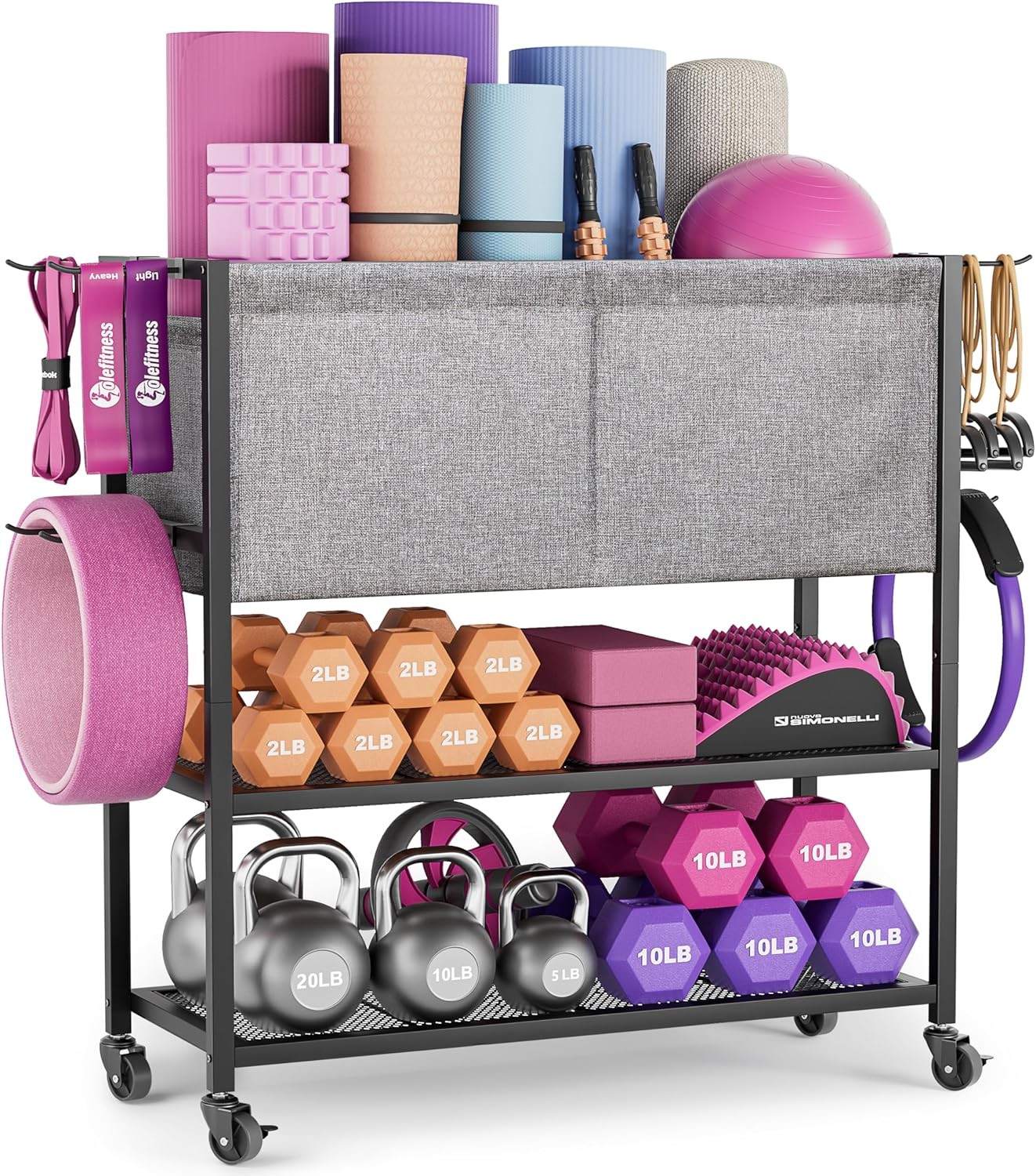 Yoga Mat Storage Rack Home Gym Equipment Workout Equipment Organizer Yoga Mat