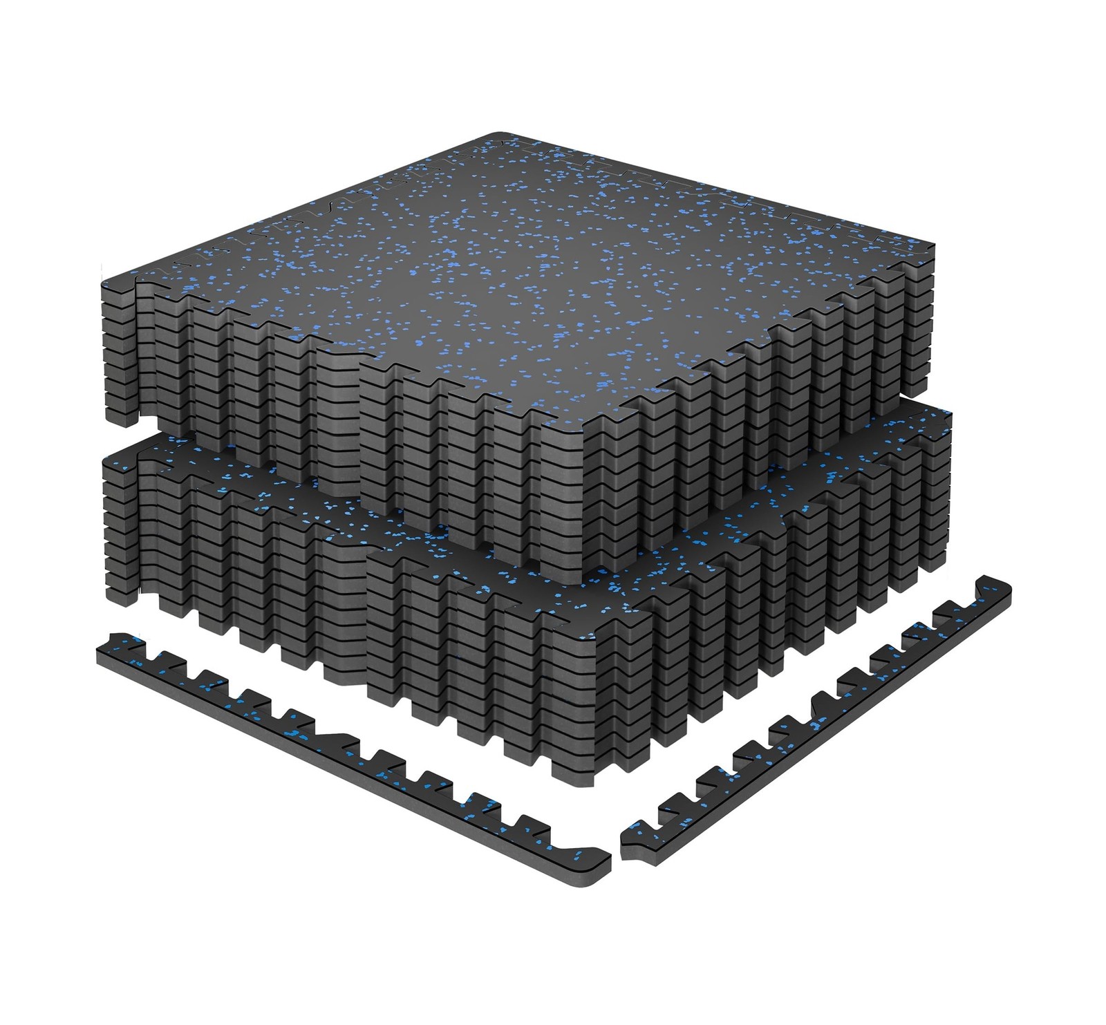 SUPERJARE 0.79 » Extra-Thick Exercise Equipment Mats, 18 Pcs 72 Sq Ft Rubber …