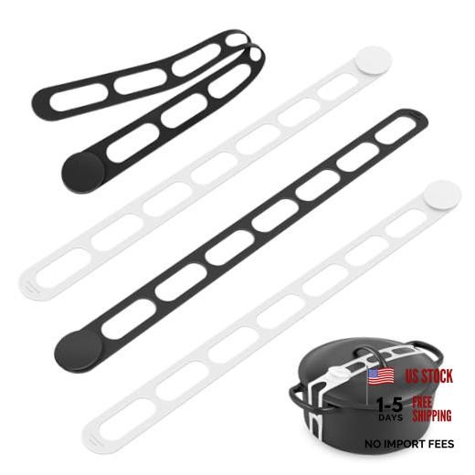 Set of 4 Silicone Straps – 21&Prime; Lid Strap – Self-Locking
