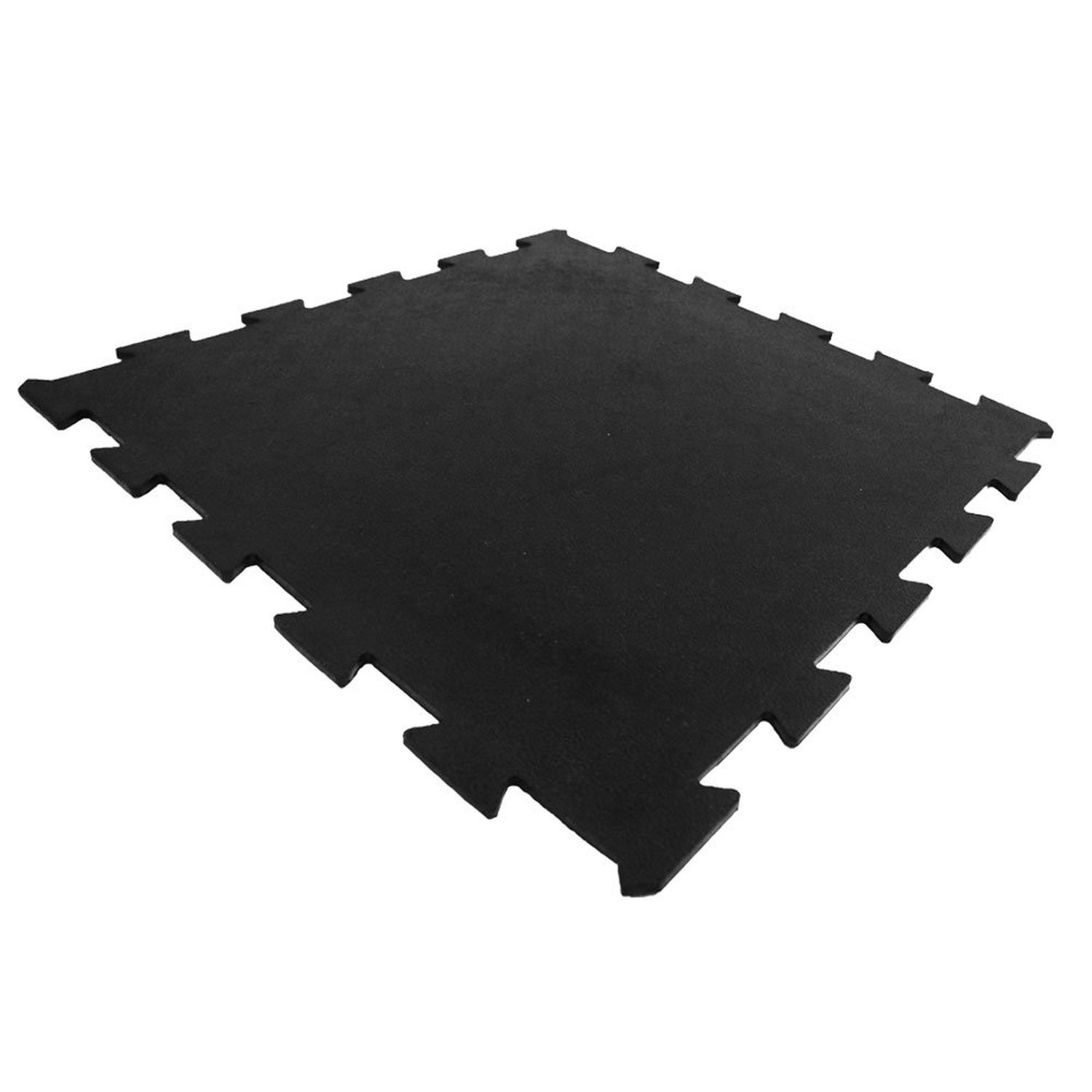 Rubber-Cal Armor Lock Interlocking Rubber Mat (4-Pack), Black, 3/8 x 24 x 24-…