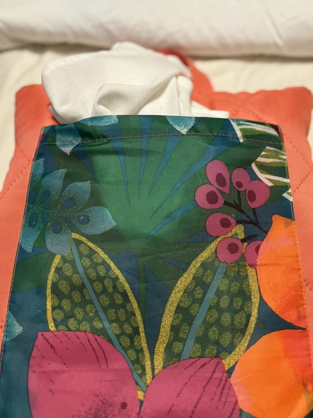 Multicolor Print Flowers Outer Pocket Sleeping Bag Zipper Lightly Padded Preown