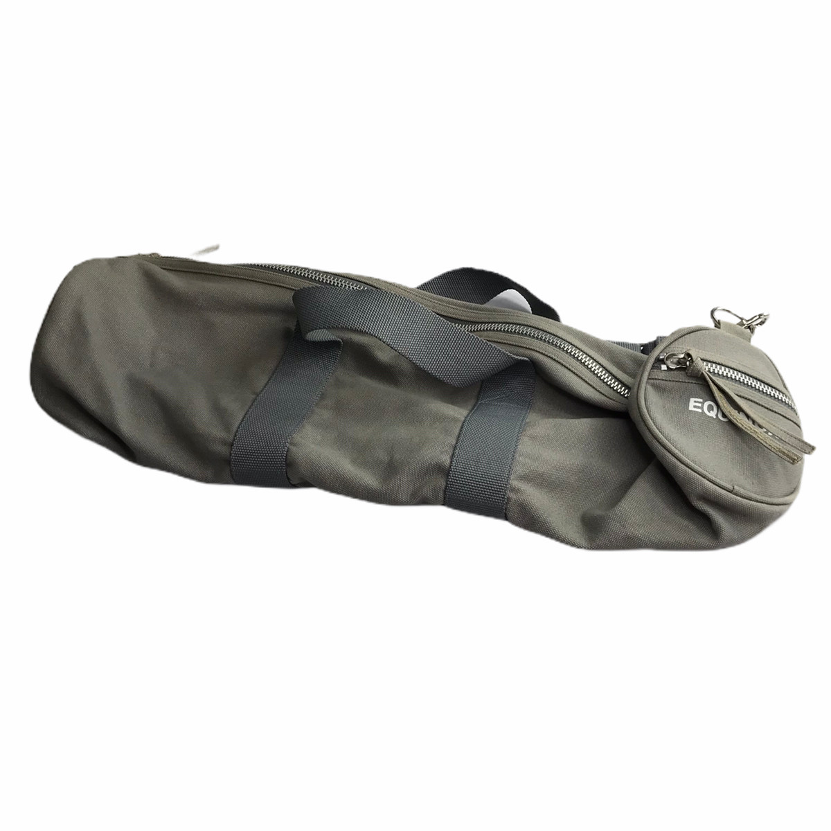 Equinox Gray Cotton Canvas Yoga Mat Bag Removable Shoulder Strap Carrying Handle