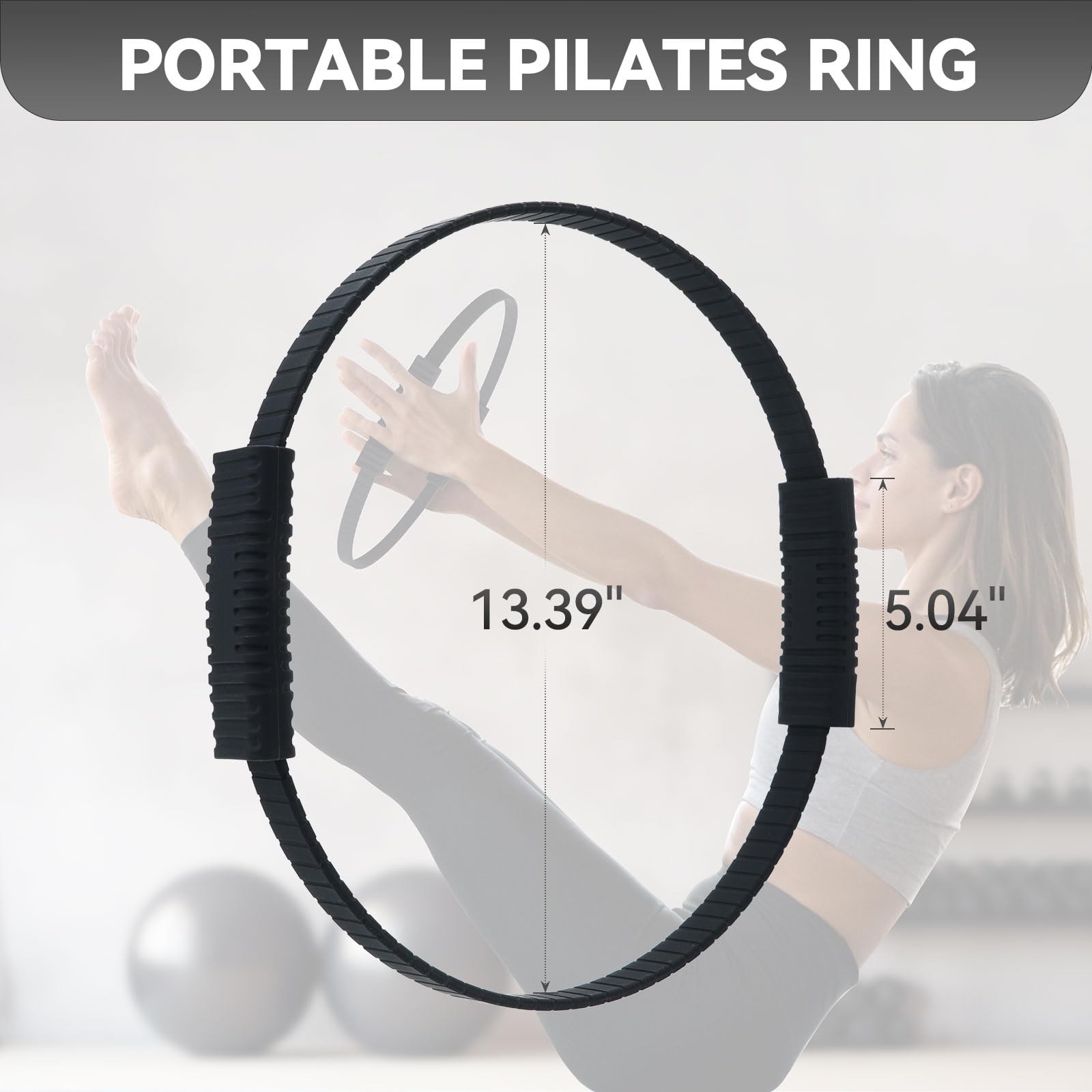 Zmarthumb Pilates Ring, 13.5&Prime; Silicone Magic Fitness Circle with Pink