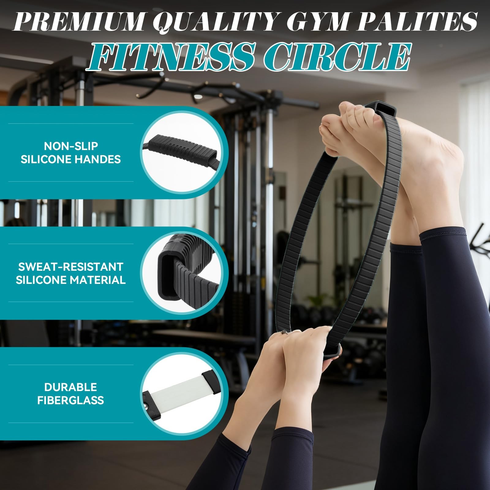 SUBCULTUREPICK Pilates Ring, Silicone Magic Pilates Rings, Lightweight & Dura…
