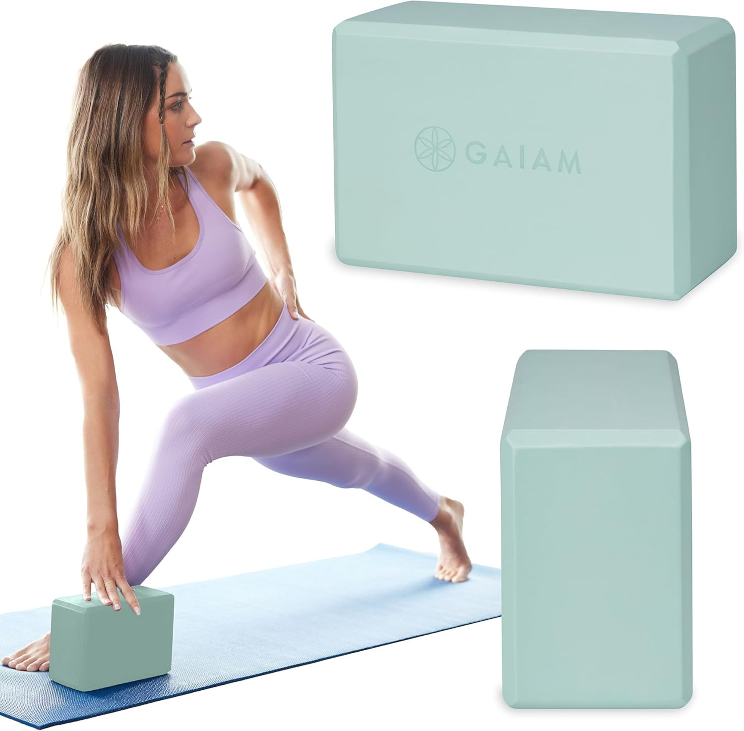Yoga Block – Latex-Free EVA Foam – Soft Non-Slip Surface, Beveled Edges