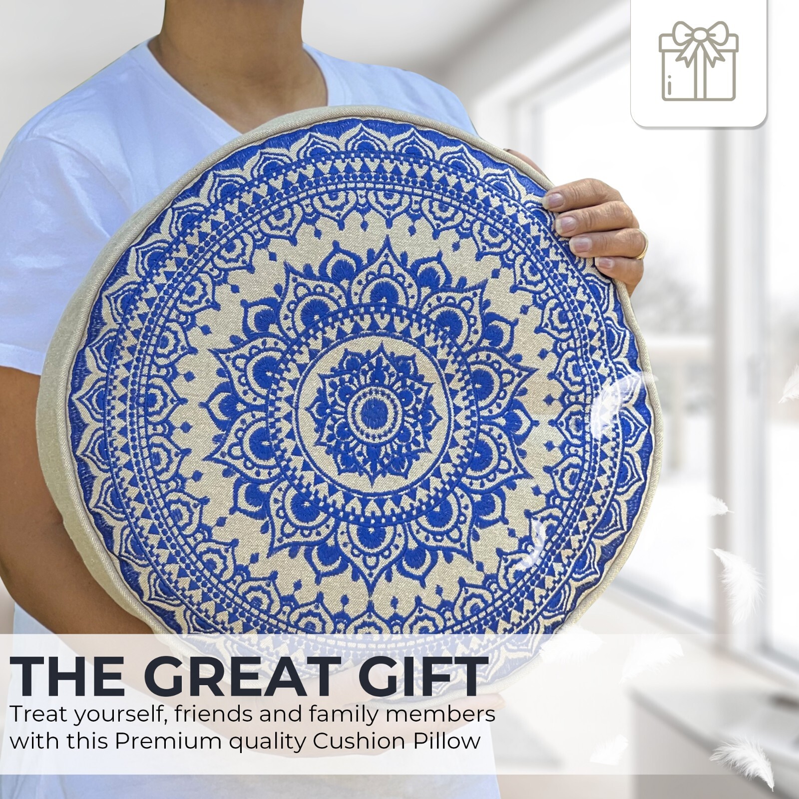 Tibetan Meditation Cushion Traditional Pillow, Comfortable Floor Pillow, Large