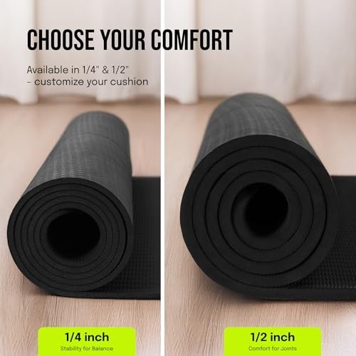 Gogokiwi Extra Wide Non Slip Yoga Mat with Alignment Marks 72 x 36 Inches