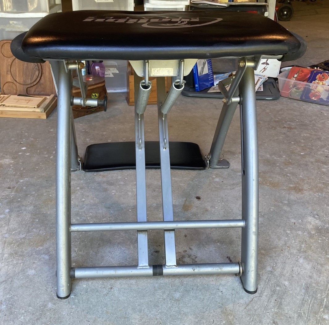 Malibu Pilates Pro Chair Bench Workout Machine 3 DVD’s & High Impact Springs