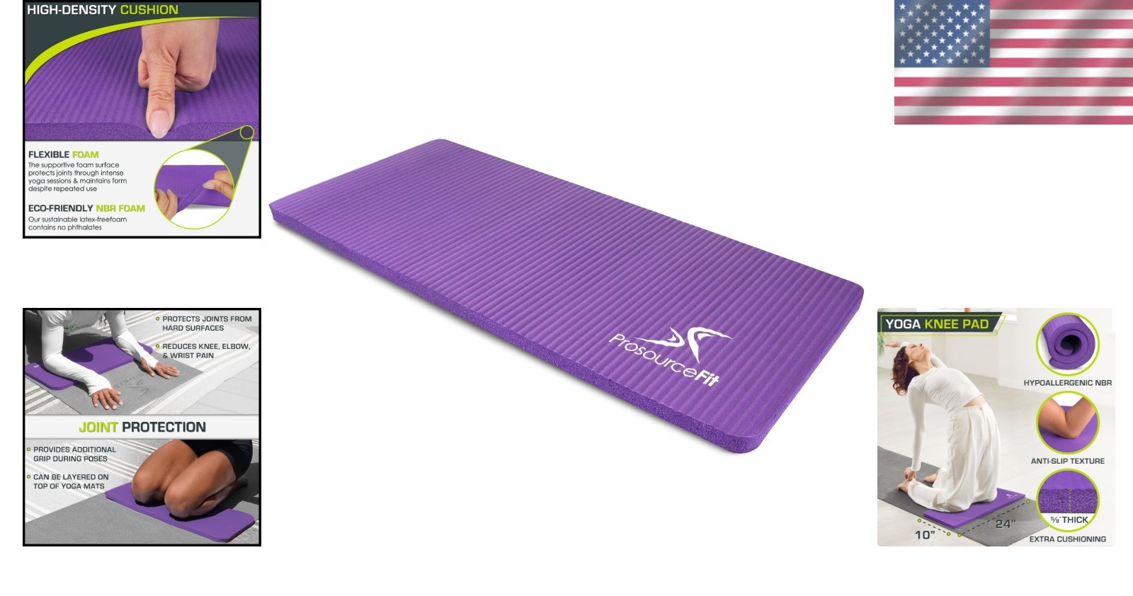 15mm Extra Thick Yoga Knee Pad and Elbow Cushion – Pain Relief for Workouts