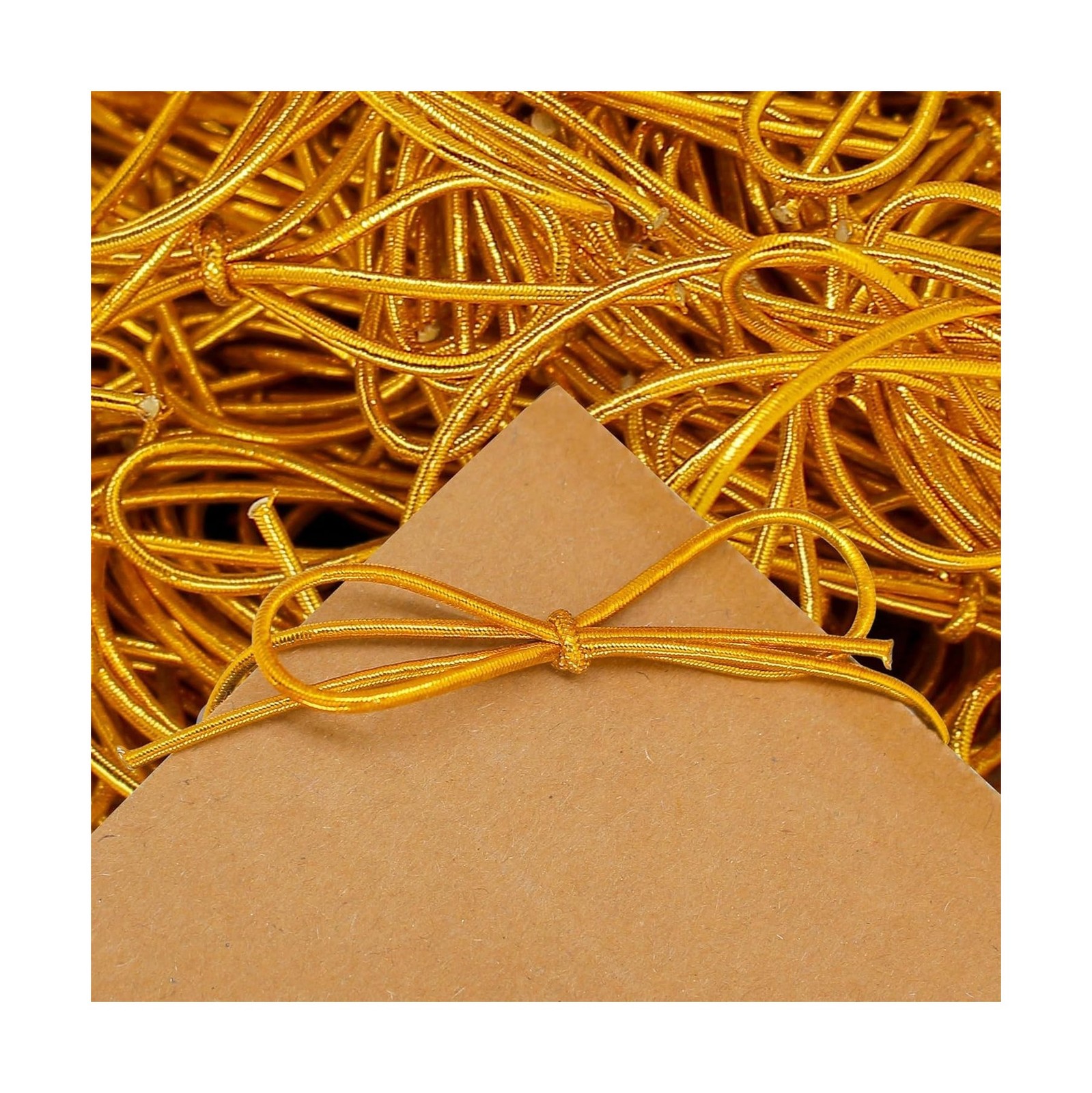 200 Pcs Stretch Loops Metallic Elastic Cord Pre Tied Ornament S… USA FAST SHIP