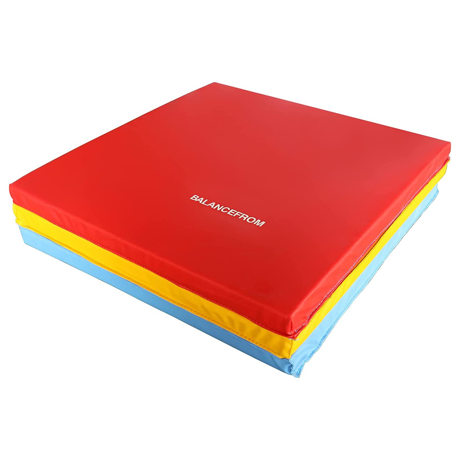 BalanceFrom Fitness GoGym 1.5&Prime; Thick Folding 3 Panel Gym Fitness Mat, Multicolor