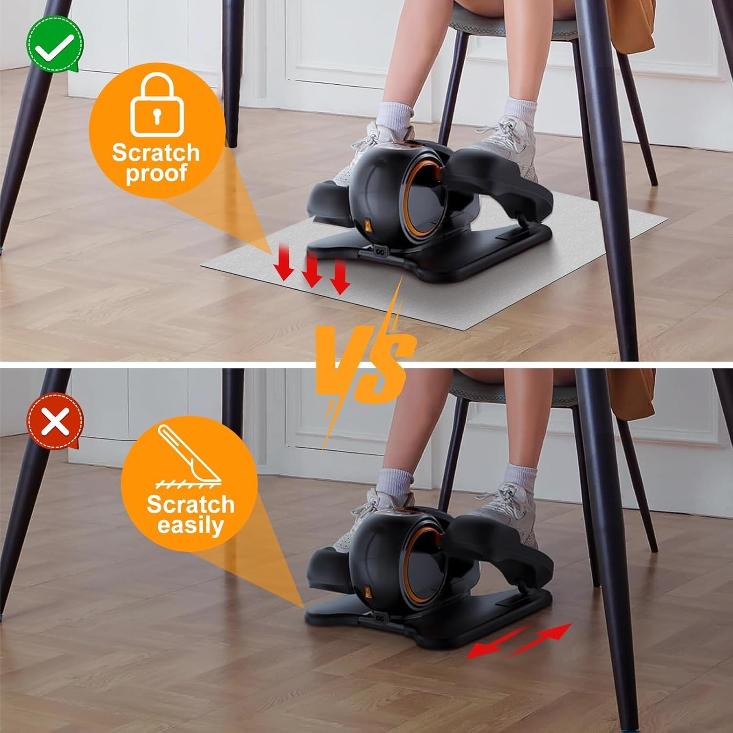 Elliptical Exercise Mat 19.7 x 23.6 – Non-Slip Stability and Protection