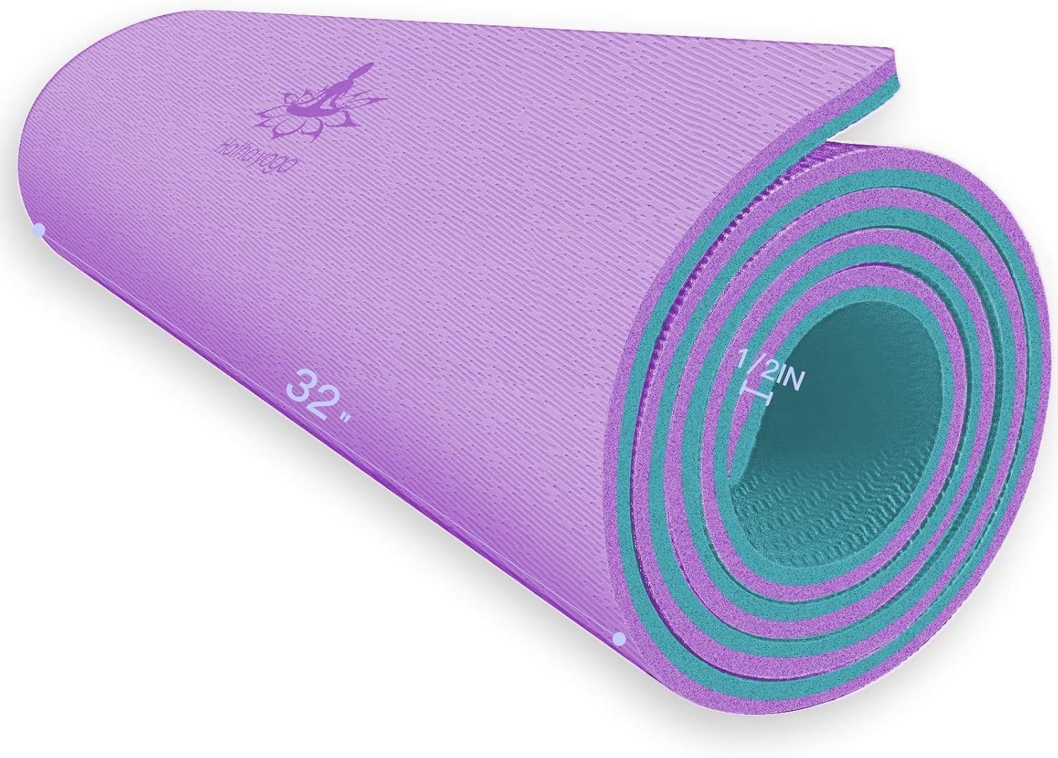 Hatha Yoga Mat Extra Thick TPE 72&Prime;x32&Prime; 1/2 Inch Thickness, Eco-Friendly