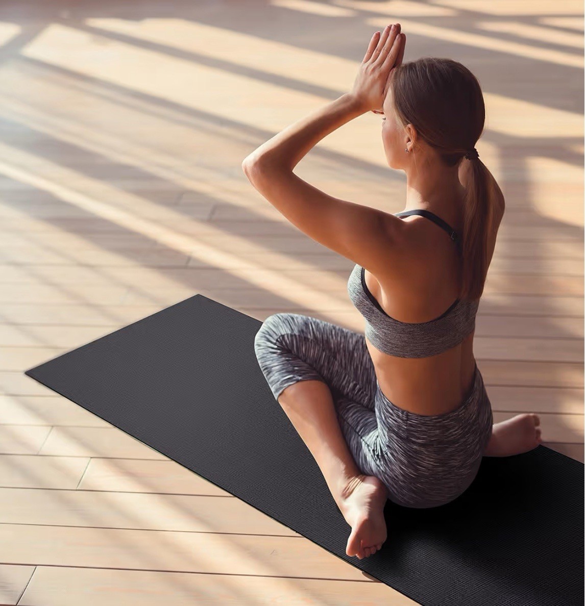 All Purpose 1/4-Inch High Density Exercise Yoga Mat w/ Carrying Strap 24” x 68”