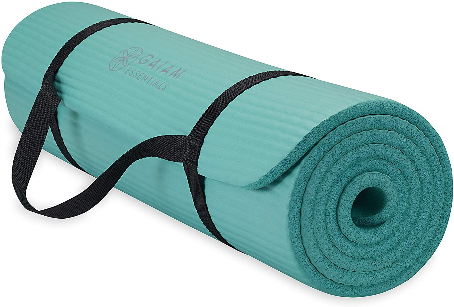 Gaiam Essentials 2/5&Prime; Thick (10Mm) Yoga & Pilates, Fitness & Exercise Mat with E