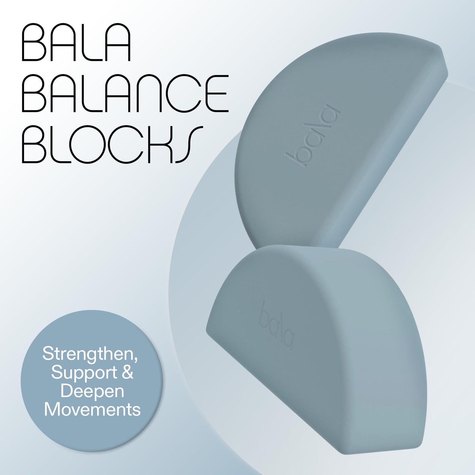 Balance Blocks 2 Pack, Yoga Blocks for Working Out, (Sea) – Semi-Circular Yog…