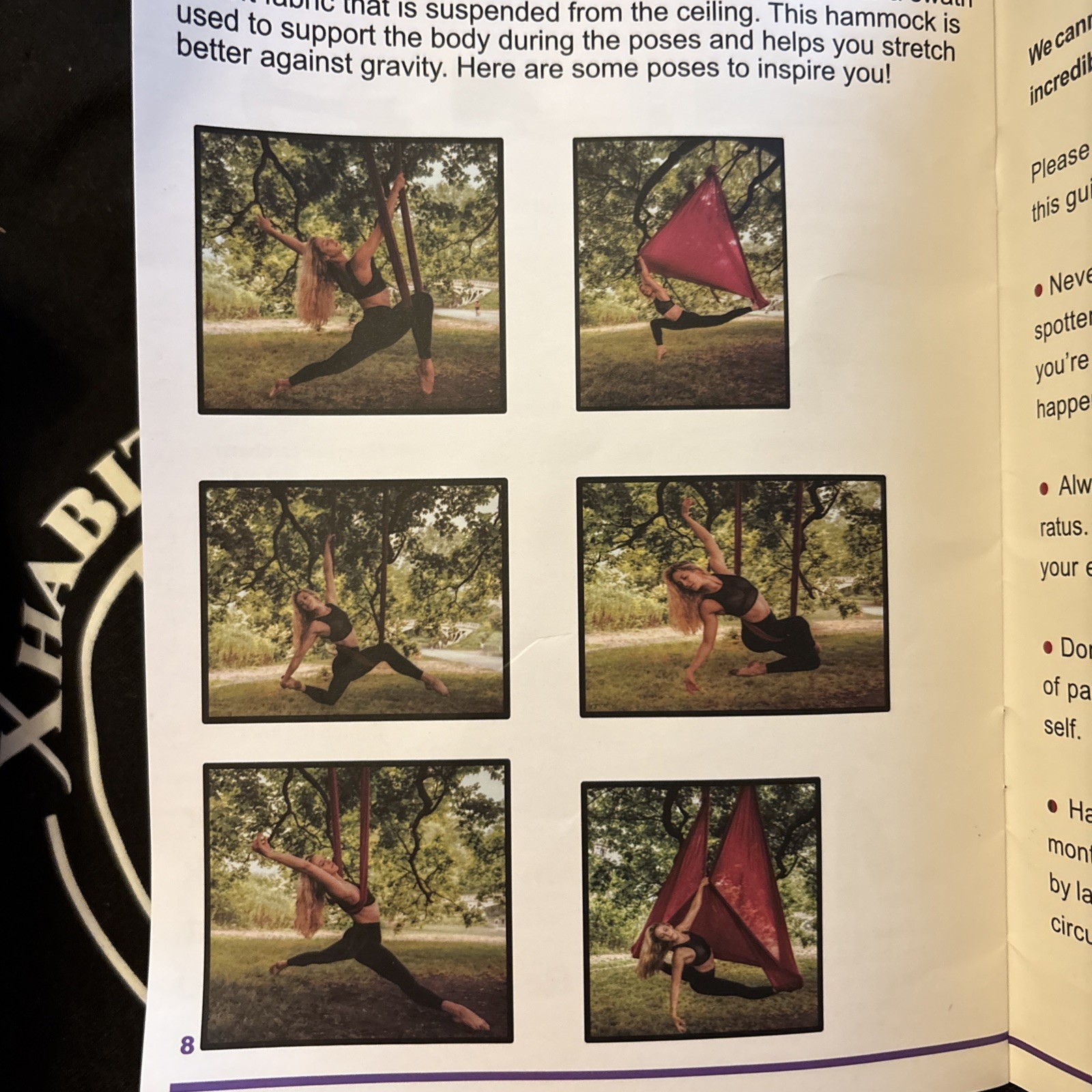 Hammock & Swing, 5.5 x 3 yds Aerial Yoga Starter Kit Burgundy Open Box