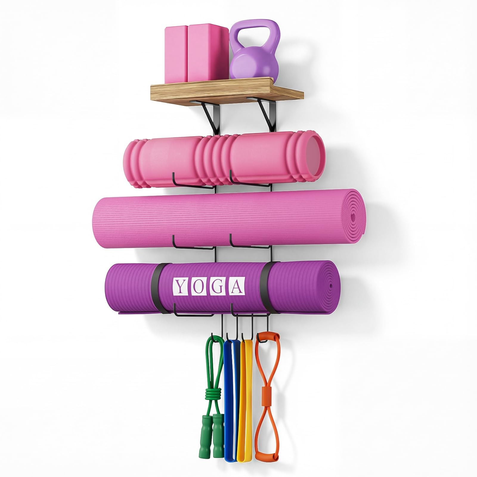 Bikoney Yoga Mat 43.79 cm (H) x 21.3 (W) x 7.1 (D), Carbonized Black