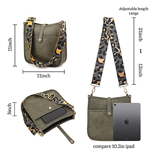 Crossbody Bags for Women, Vegan Leather Crossbody Shoulder Bag Guitar Grey