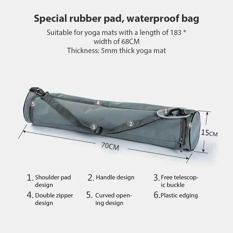 Printed Yoga Bag Yoga Mat Bag Sports Mat Bag Men Women Pilates Mat Backpack