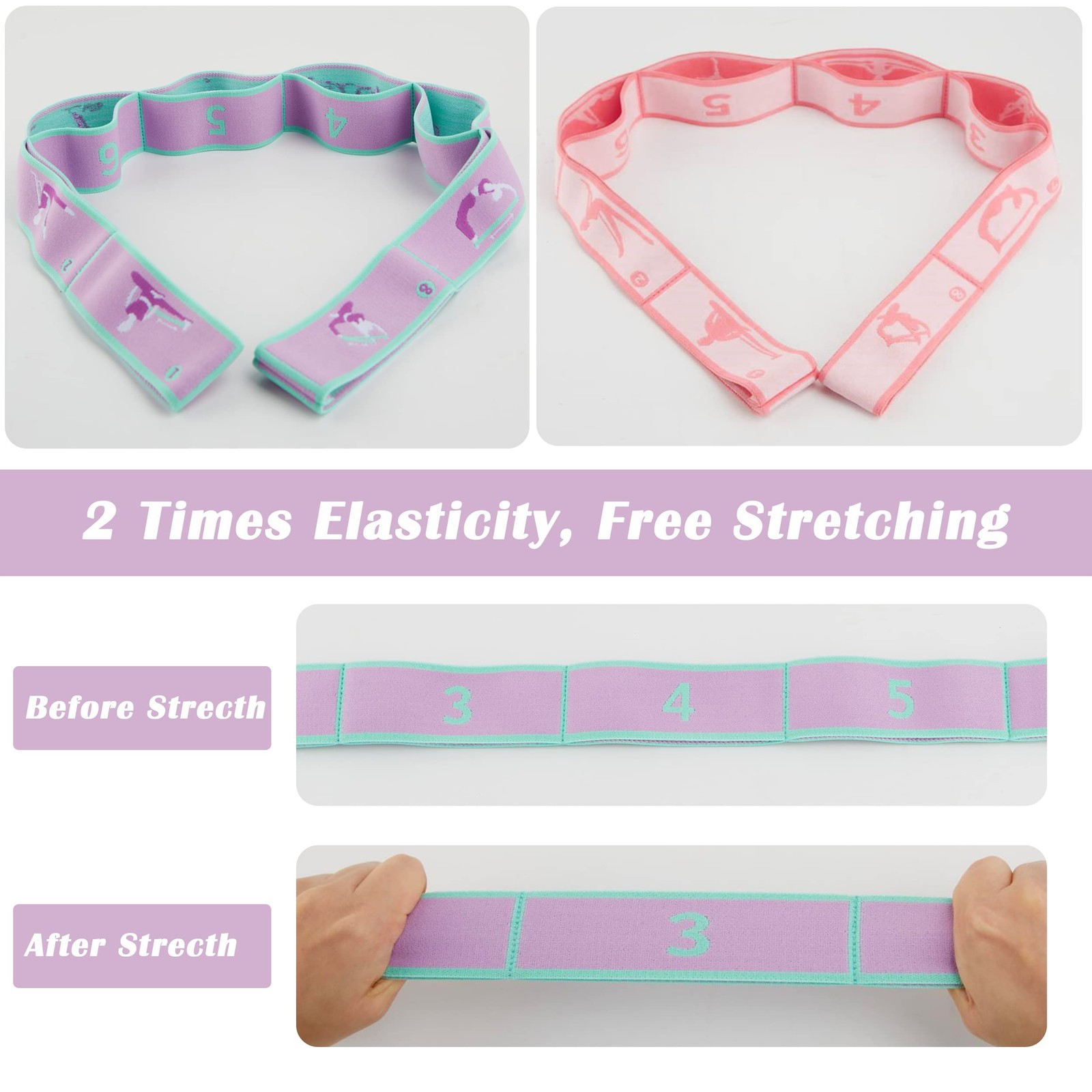 2 PCS Stretch Strap for Kids Dance Elastic Band for Children Gymnastics Stret…