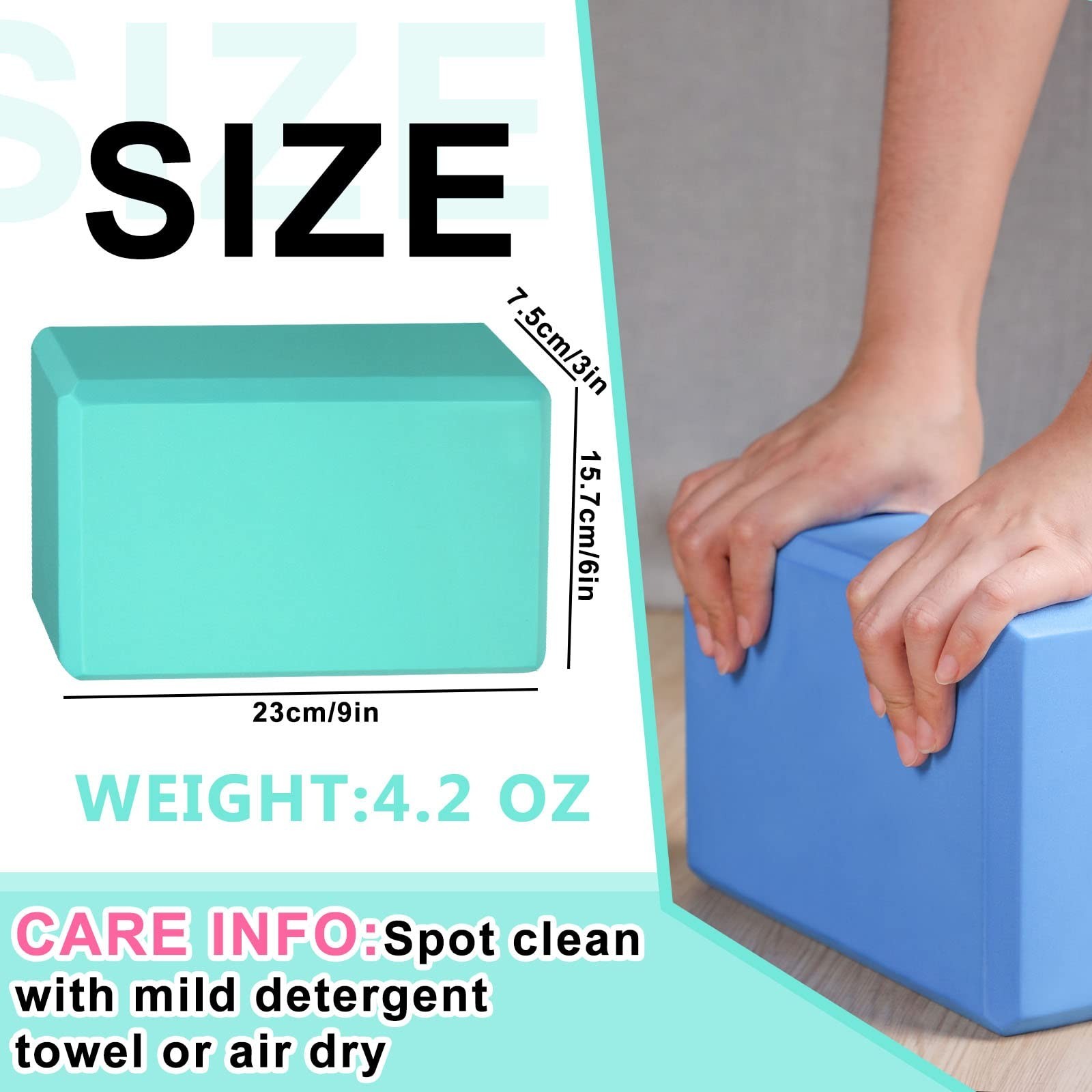 10 Pcs Yoga Blocks Bulk EVA Foam Blocks High Density Foam Brick Yoga Accessor…