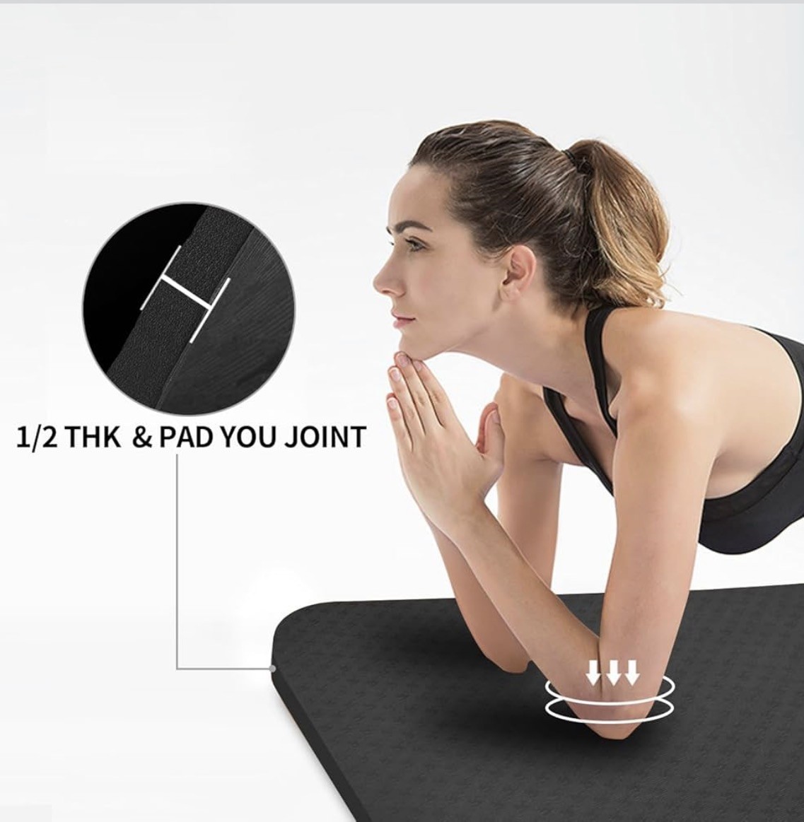 Large TPE Yoga Mat 6&rsquo;X4&rsquo;X1/2&Prime; Extra Thick Non-Slip Exercise Mat – for Yoga Pilat