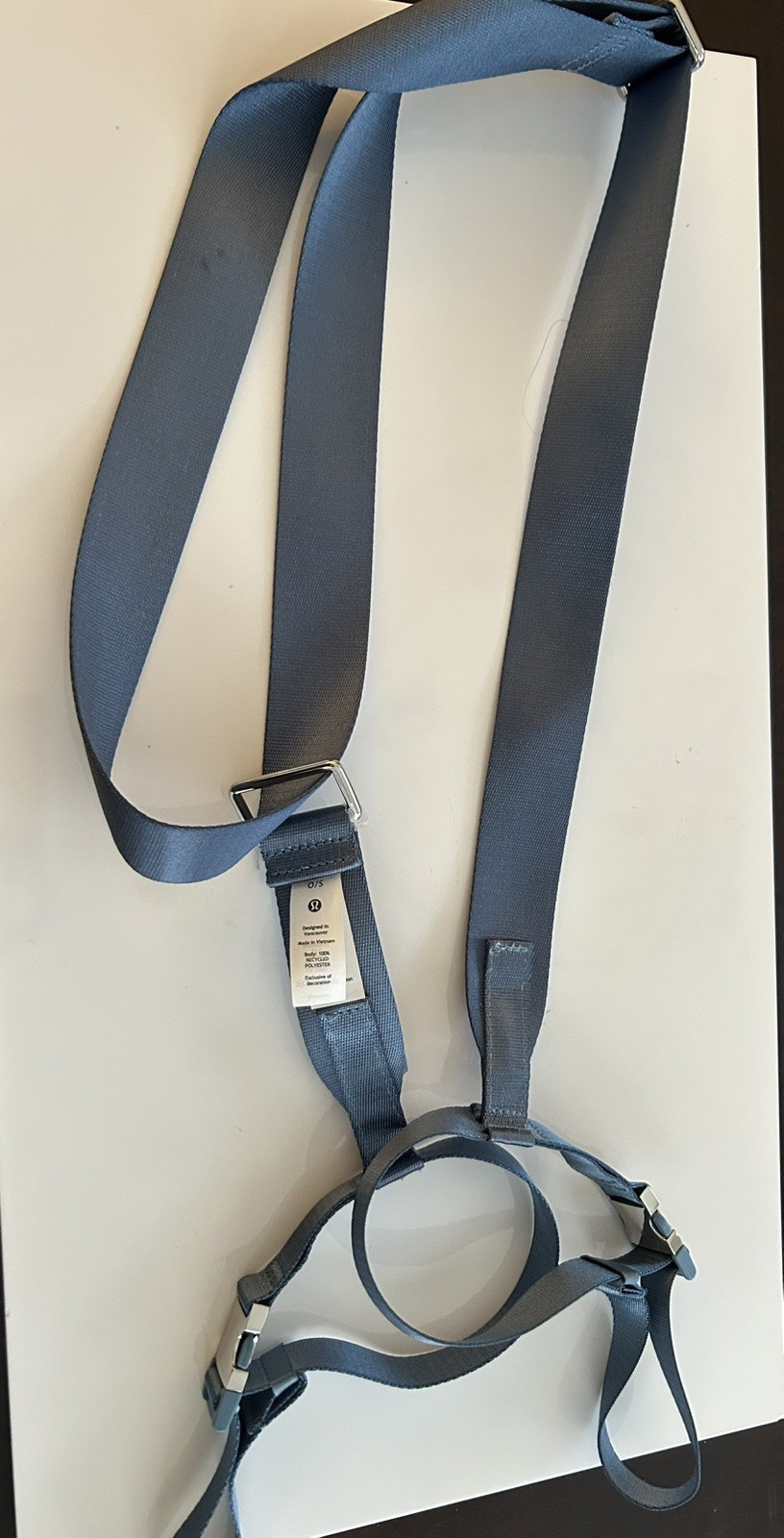 Lululemon Yoga Mat Strap Adjustable Blue Recycled Polyester