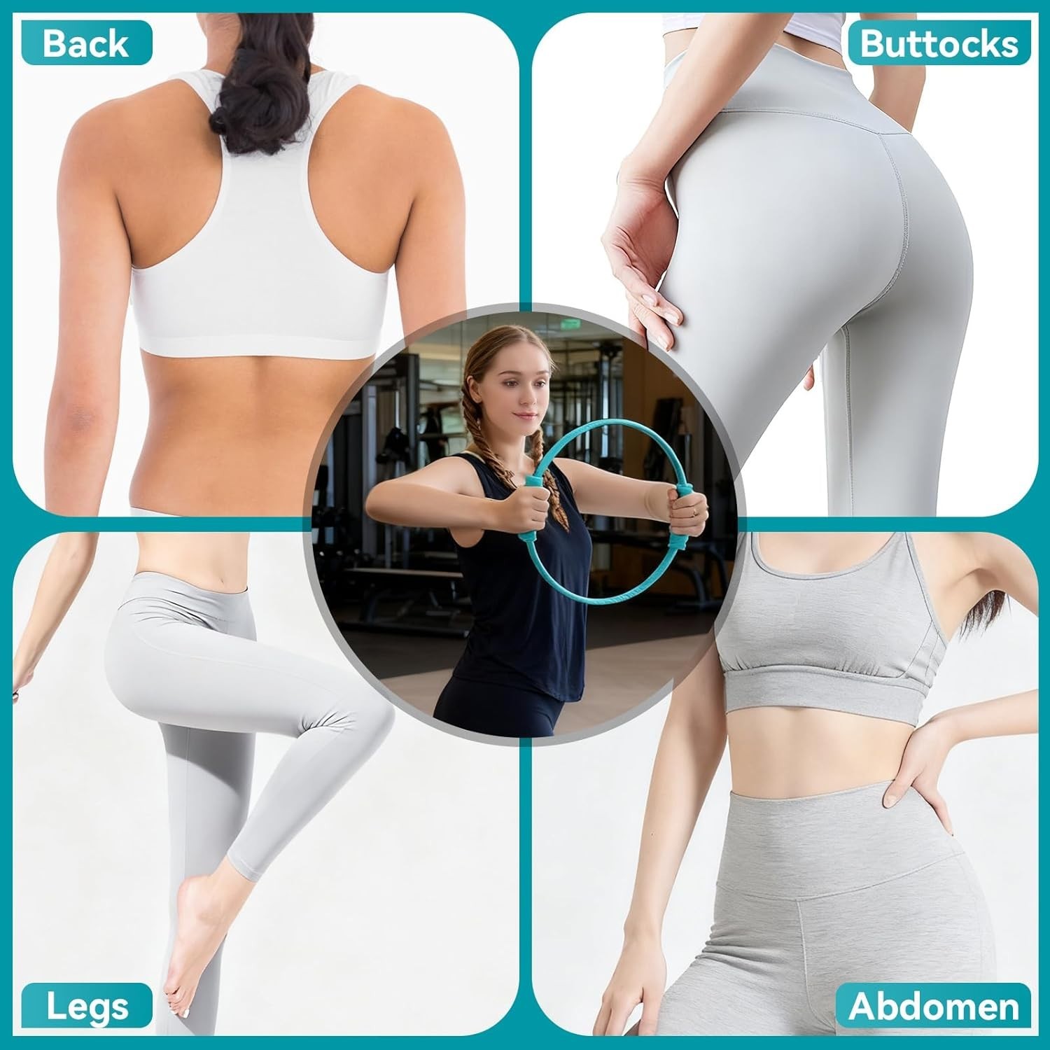 Pilates Ring, Silicone Magic Pilates Rings, Lightweight & Durable Flexible Fi…