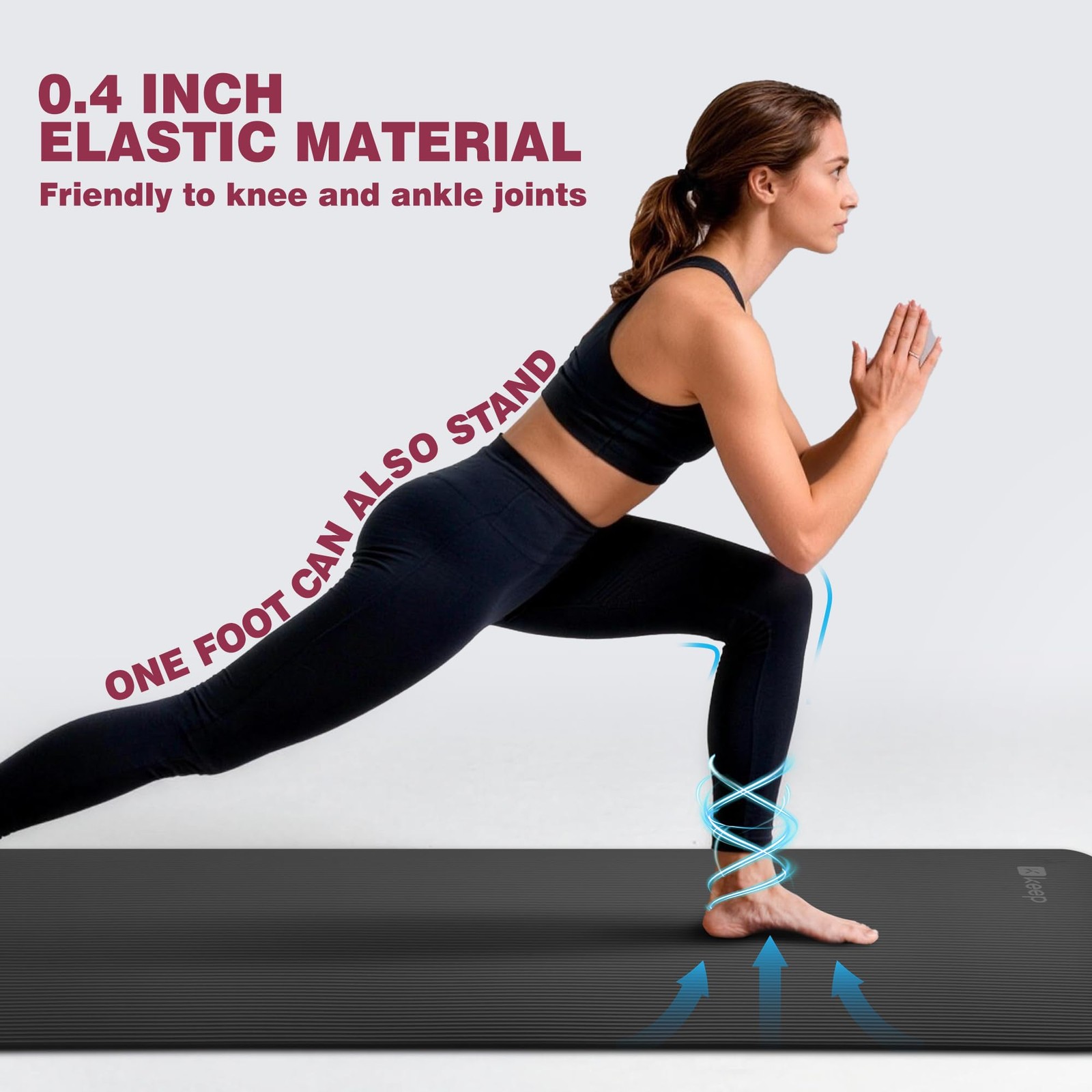 Extra Thick NBR Yoga Mat for Women & Men, 10mm Thick, 72”x24” Large Exercise …