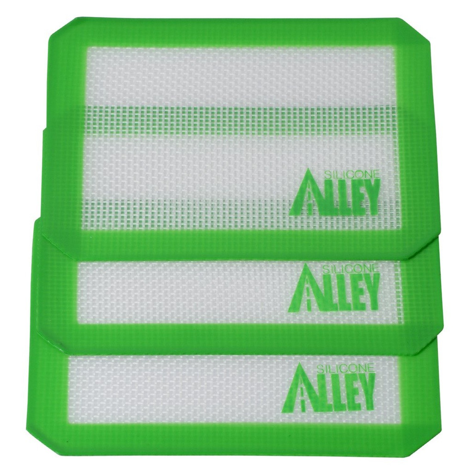 3 Non-stick Silicone Mat Pad, Small Rectangle 5 X 4 Inch, Green