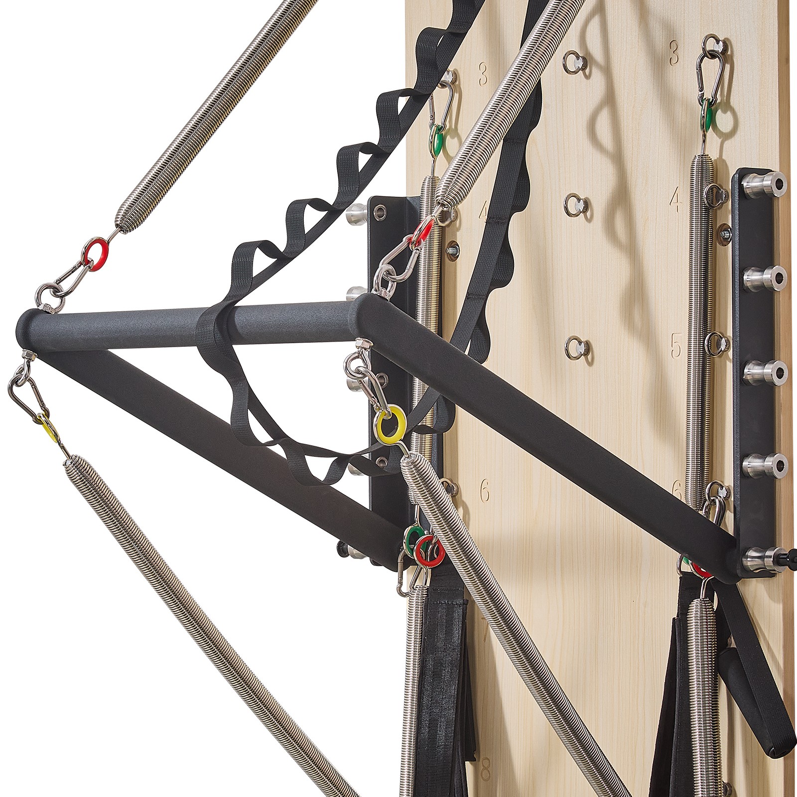 Uimoso Wall Mounted Pilates Reformer Machine Pilates Springboard Maple Wood Gym